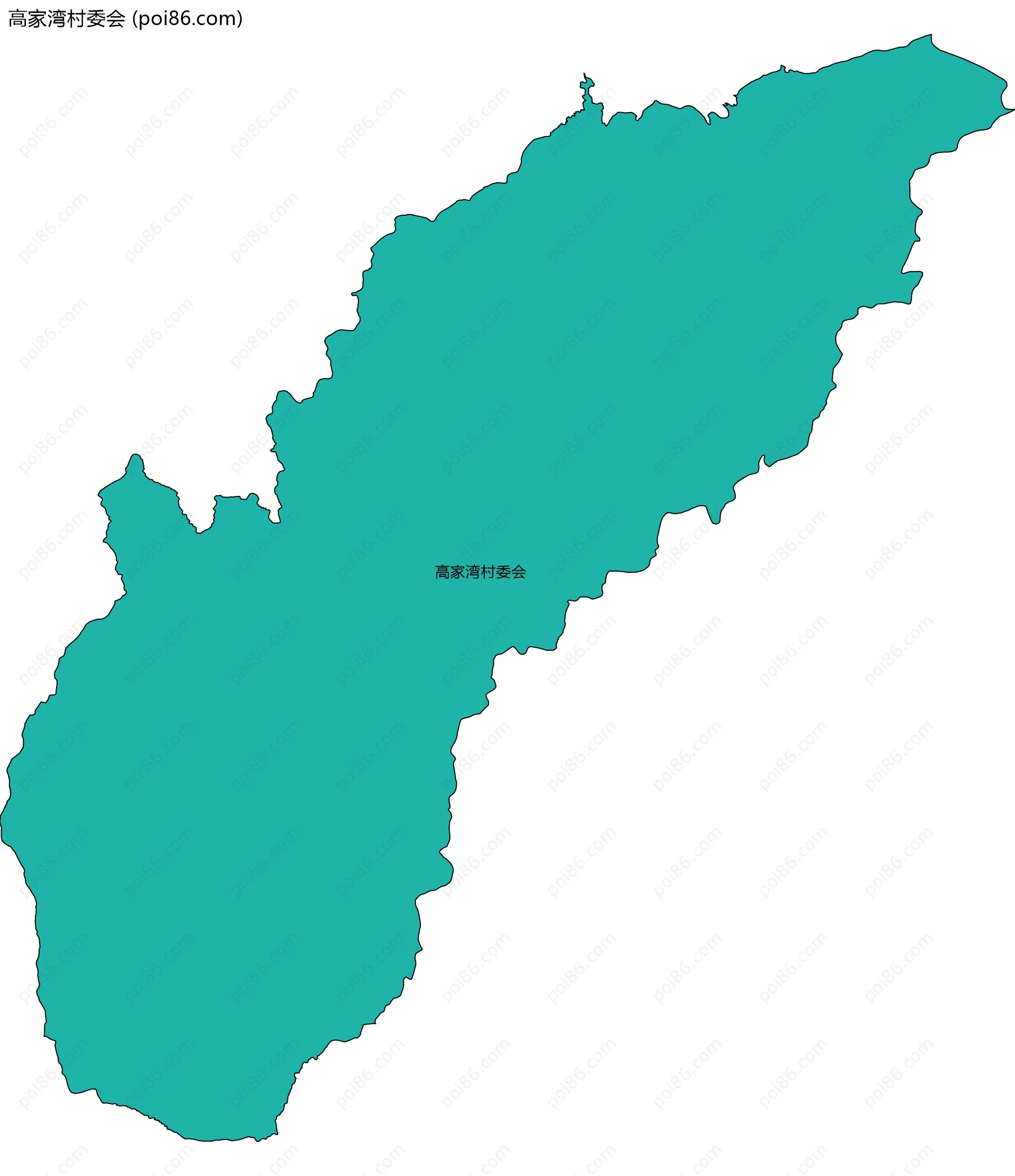 高家湾村委会边界地图