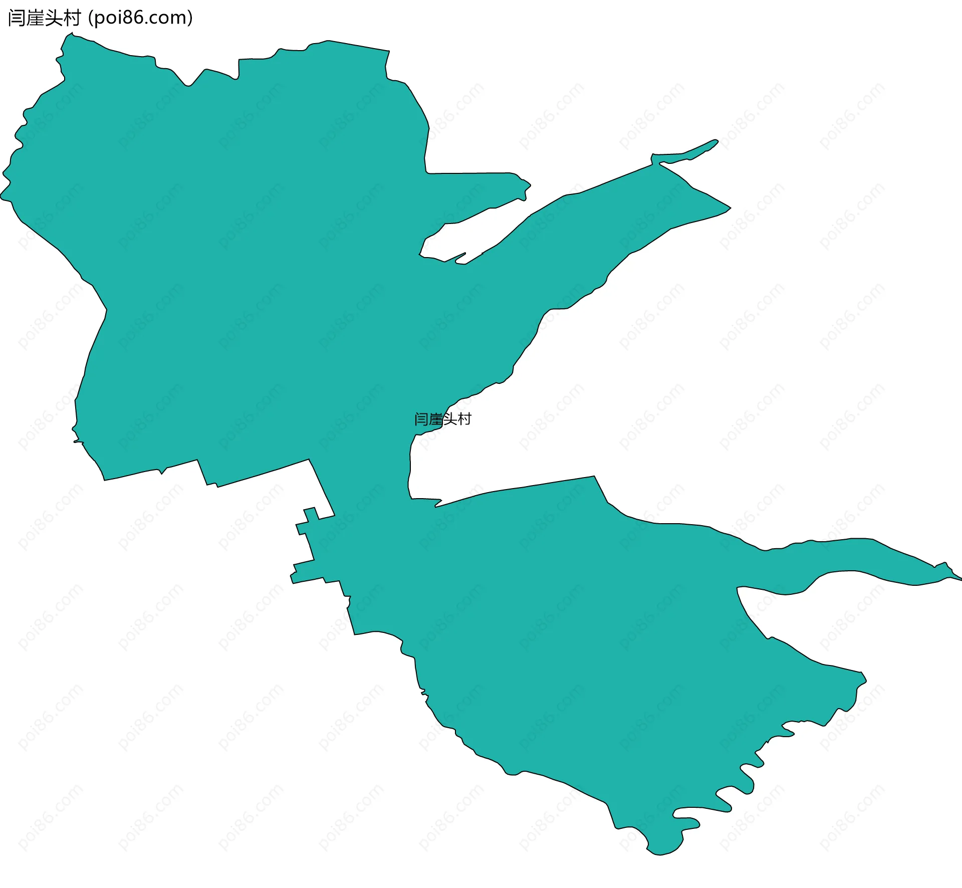 闫崖头村边界地图