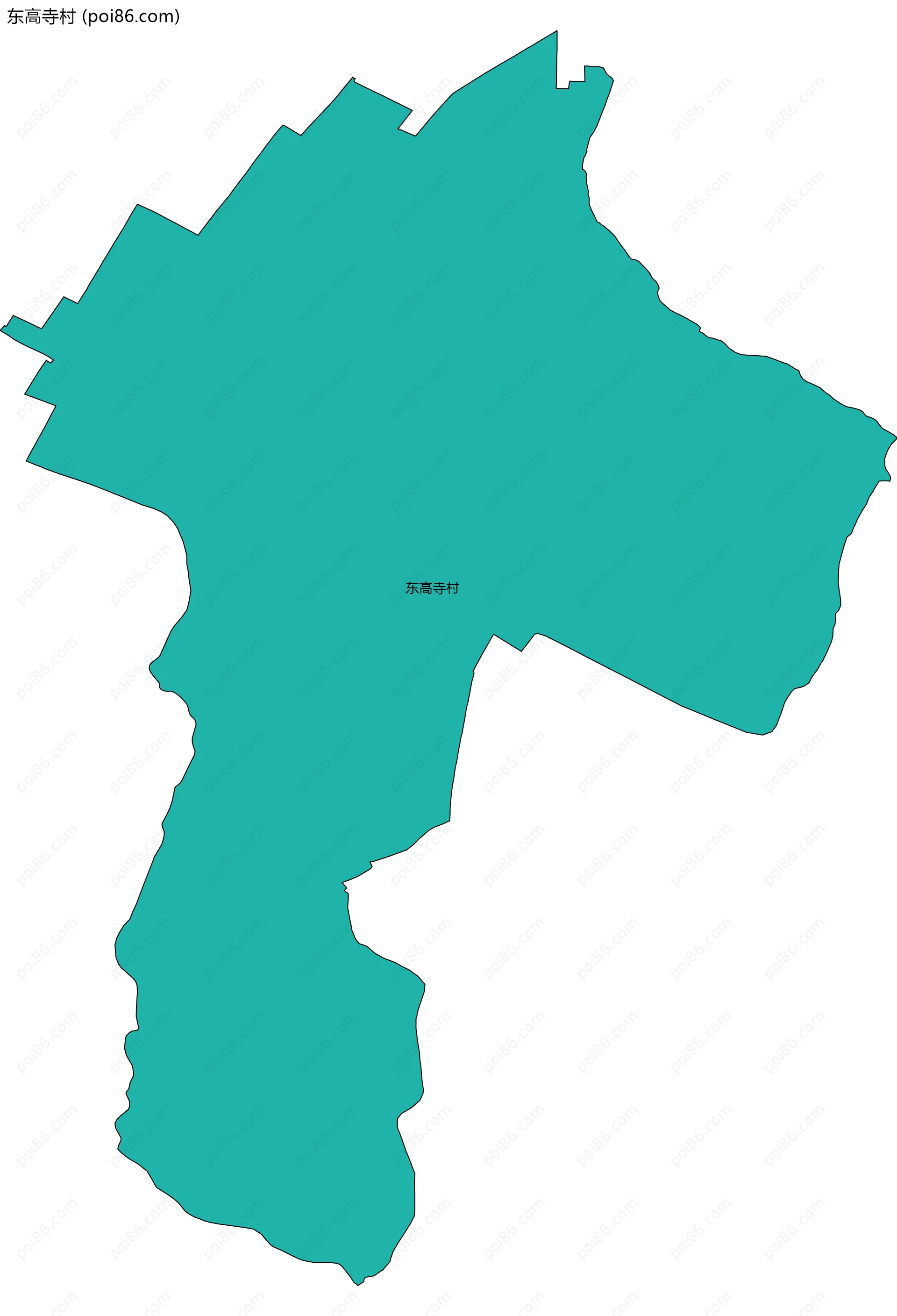 东高寺村边界地图