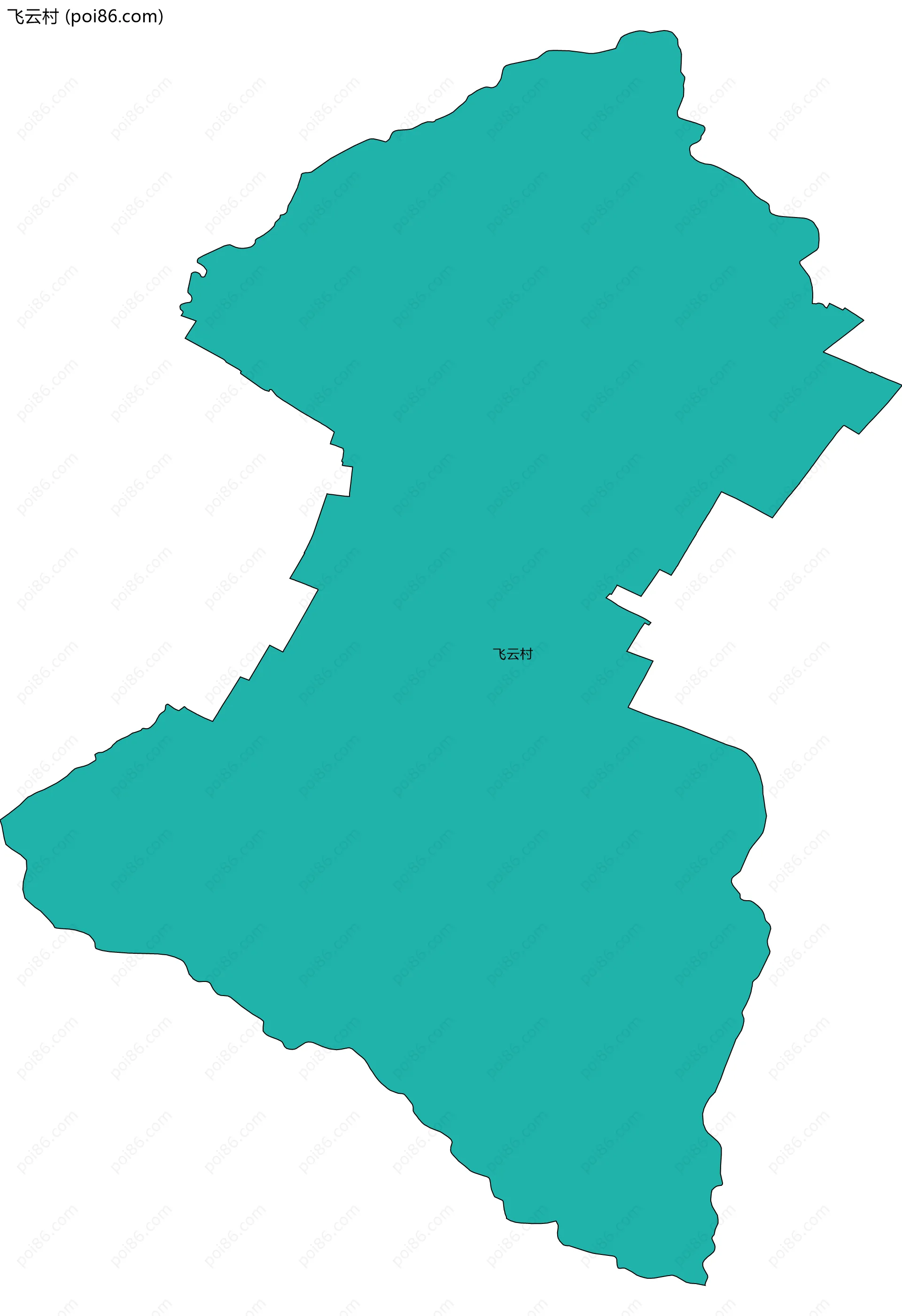 飞云村边界地图