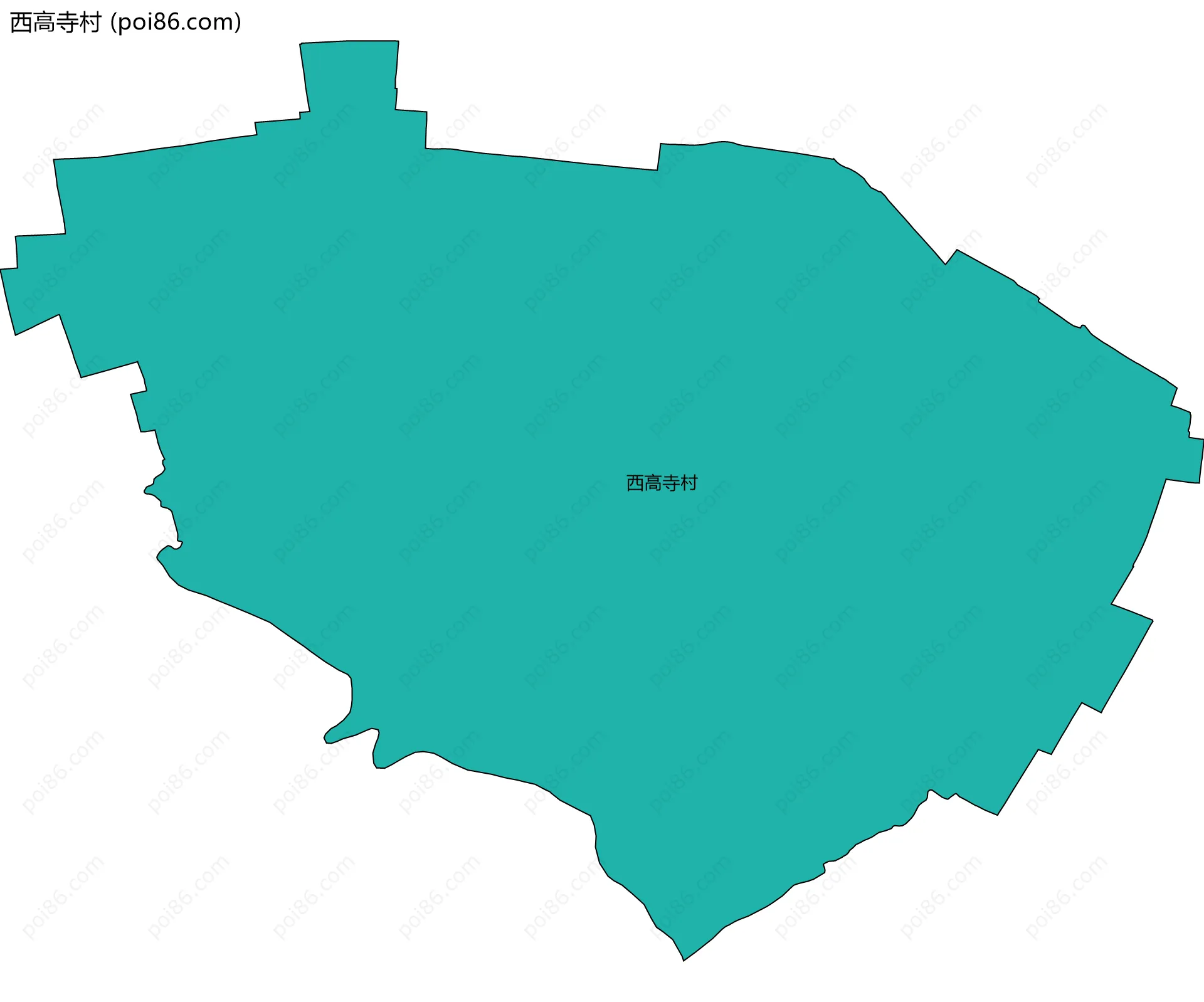 西高寺村边界地图