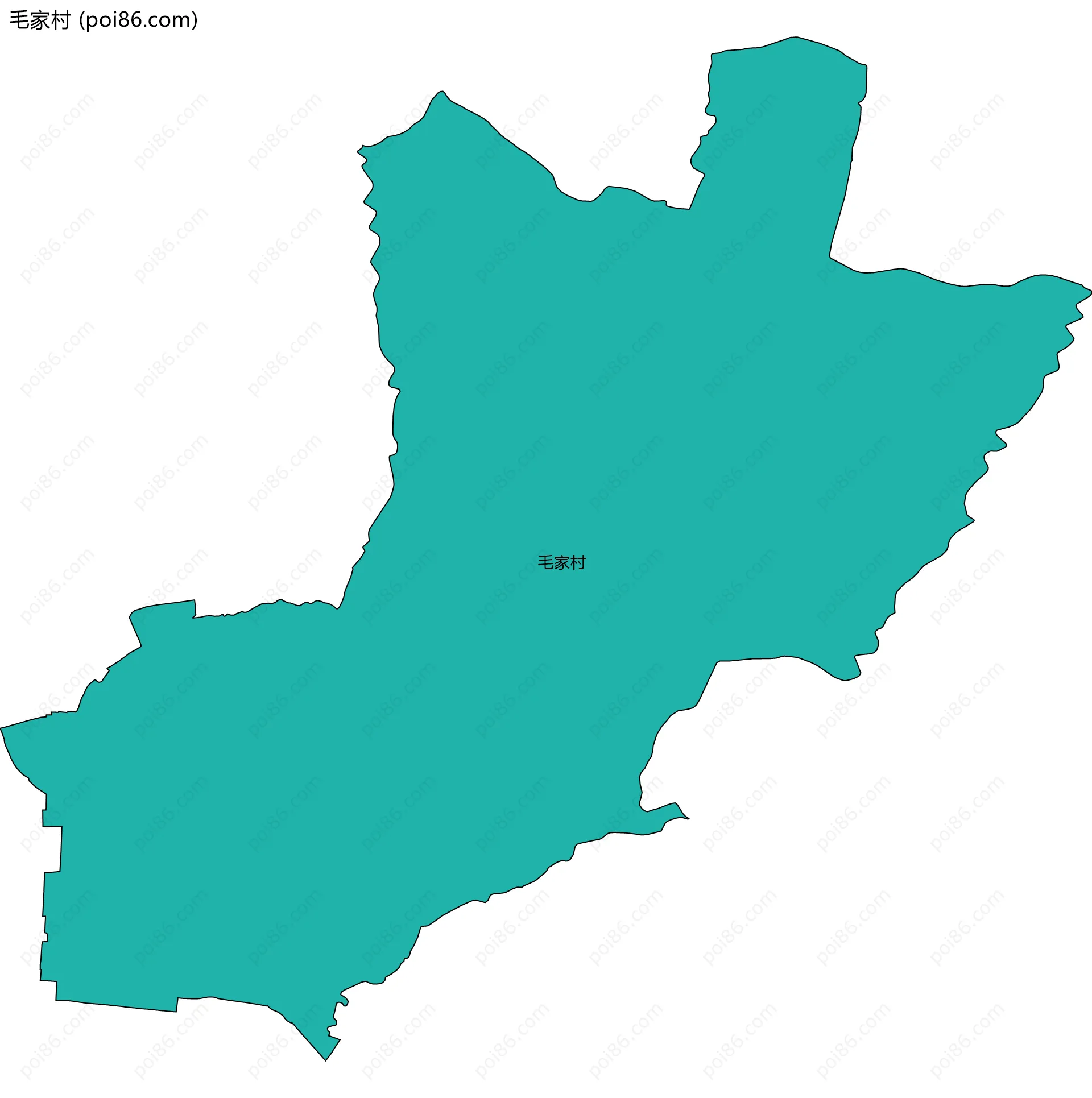 毛家村边界地图