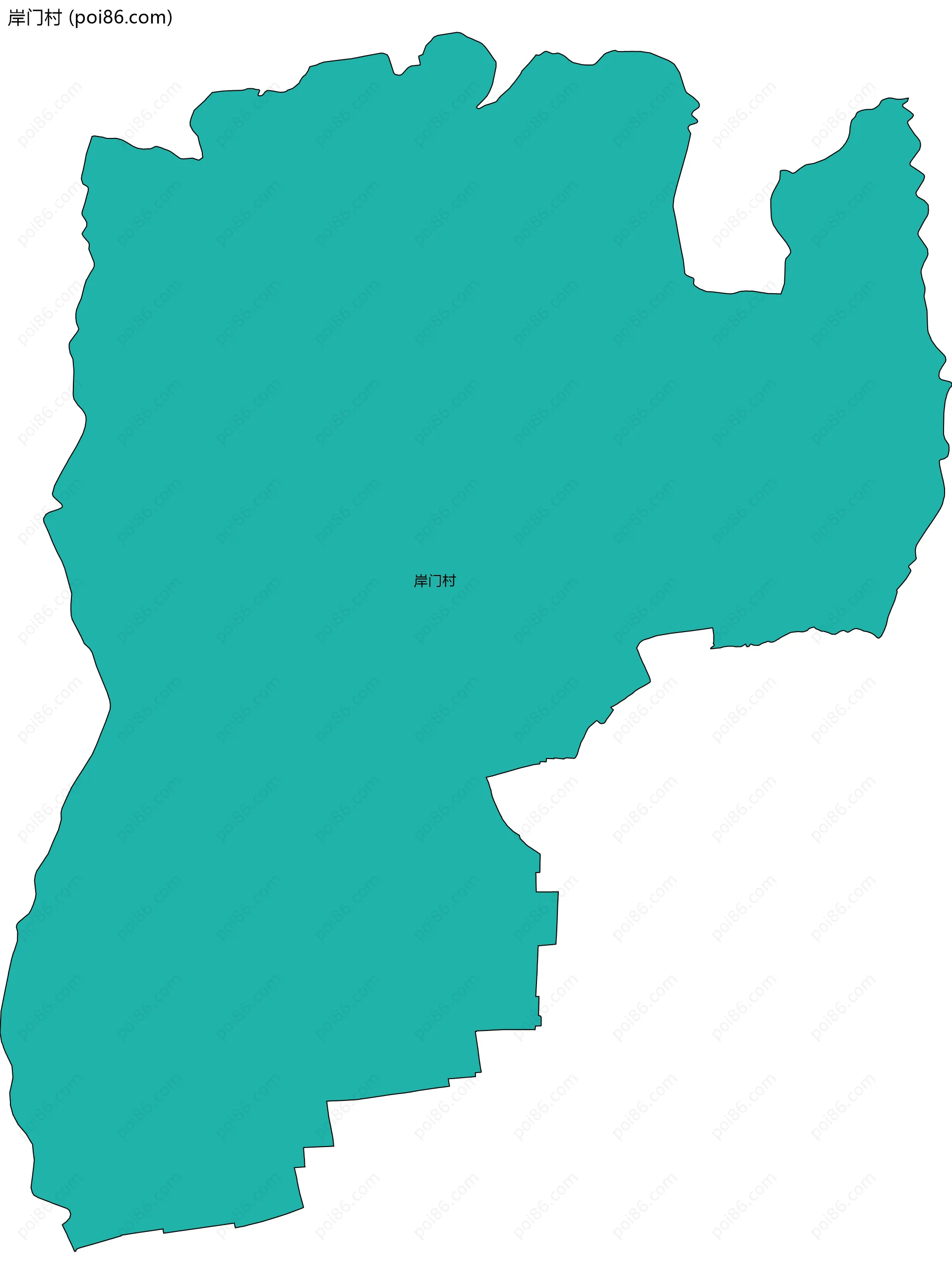 岸门村边界地图
