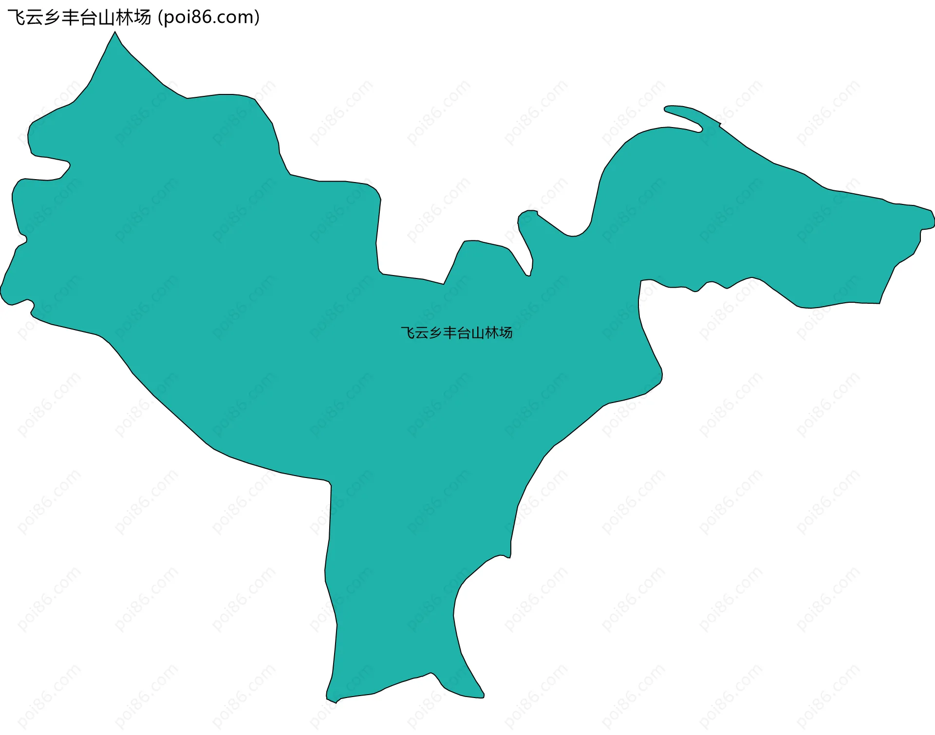 飞云乡丰台山林场边界地图