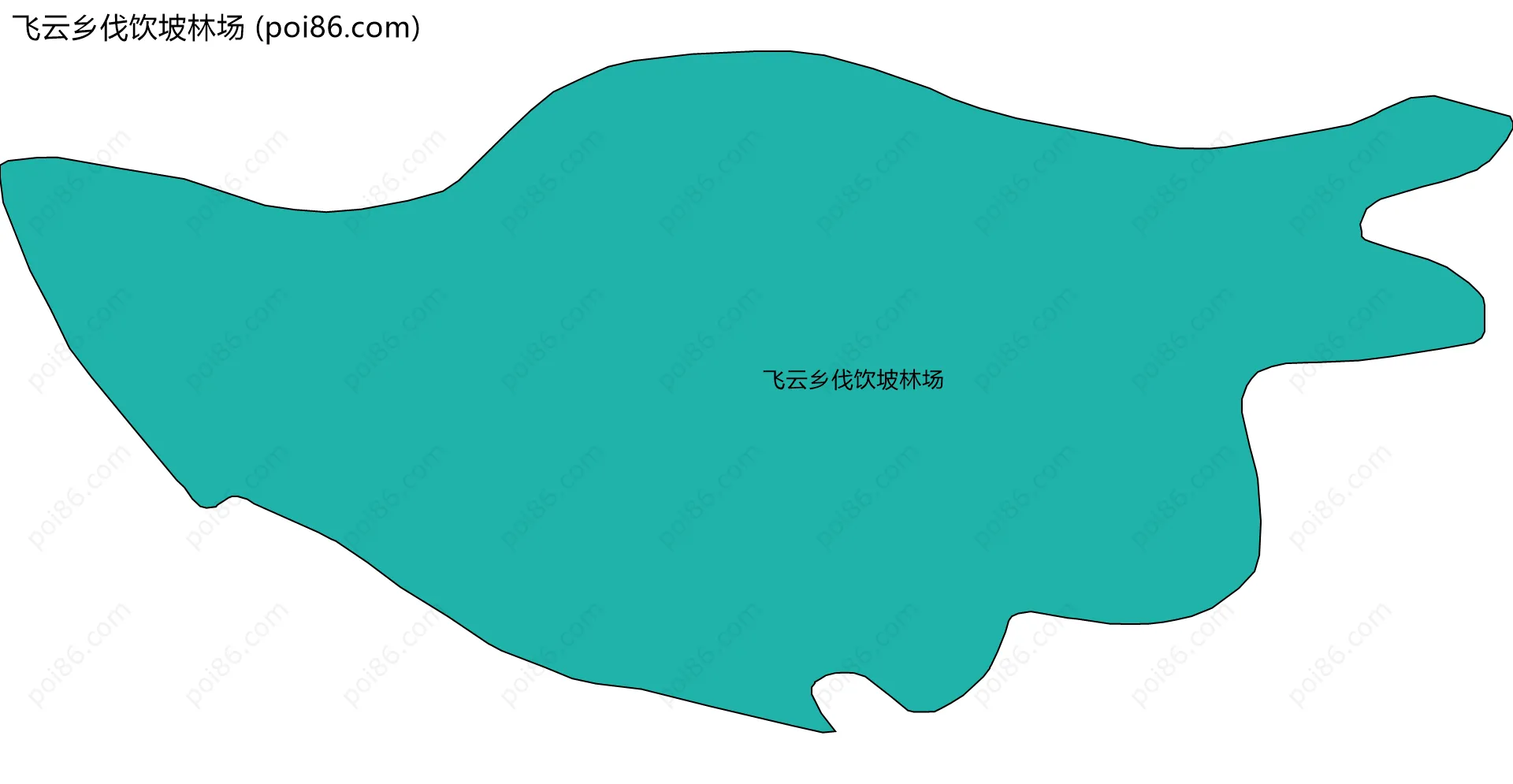 飞云乡伐饮坡林场边界地图