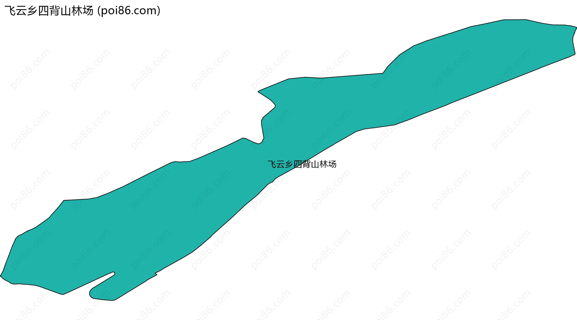 飞云乡四背山林场边界地图
