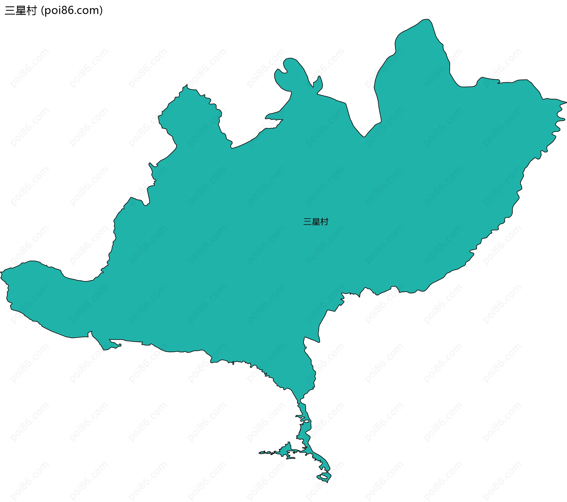 三星村边界地图