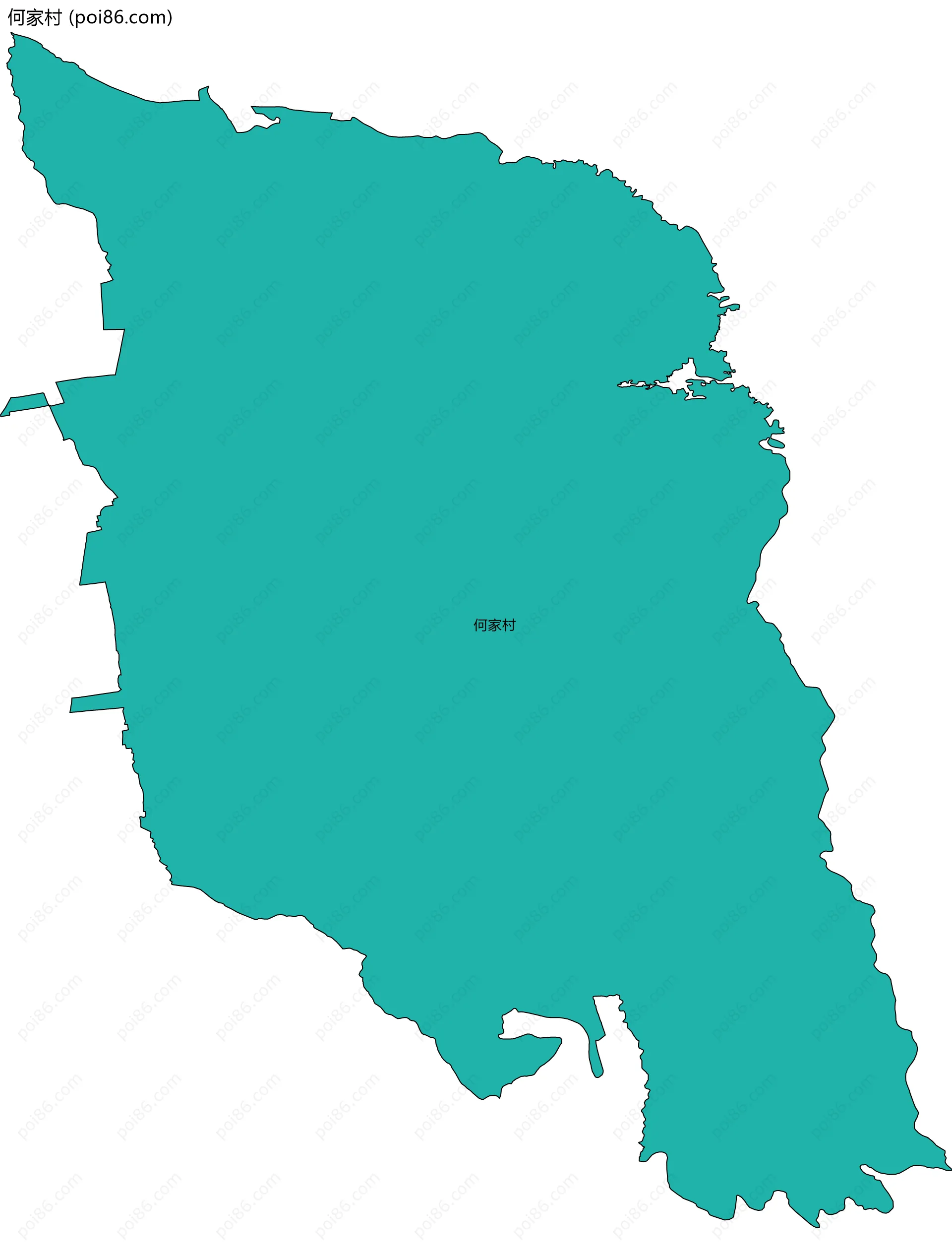 何家村边界地图