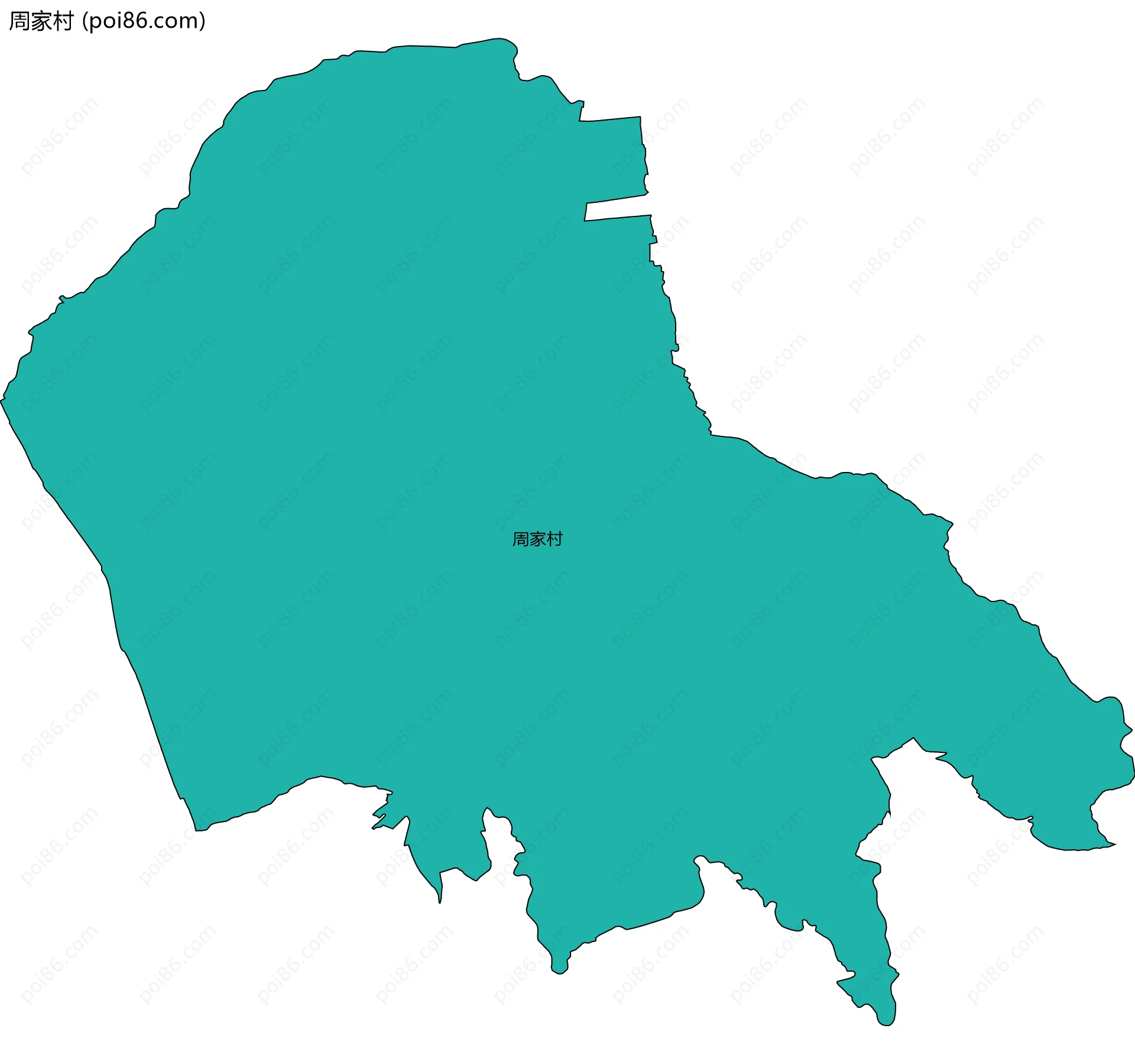 周家村边界地图