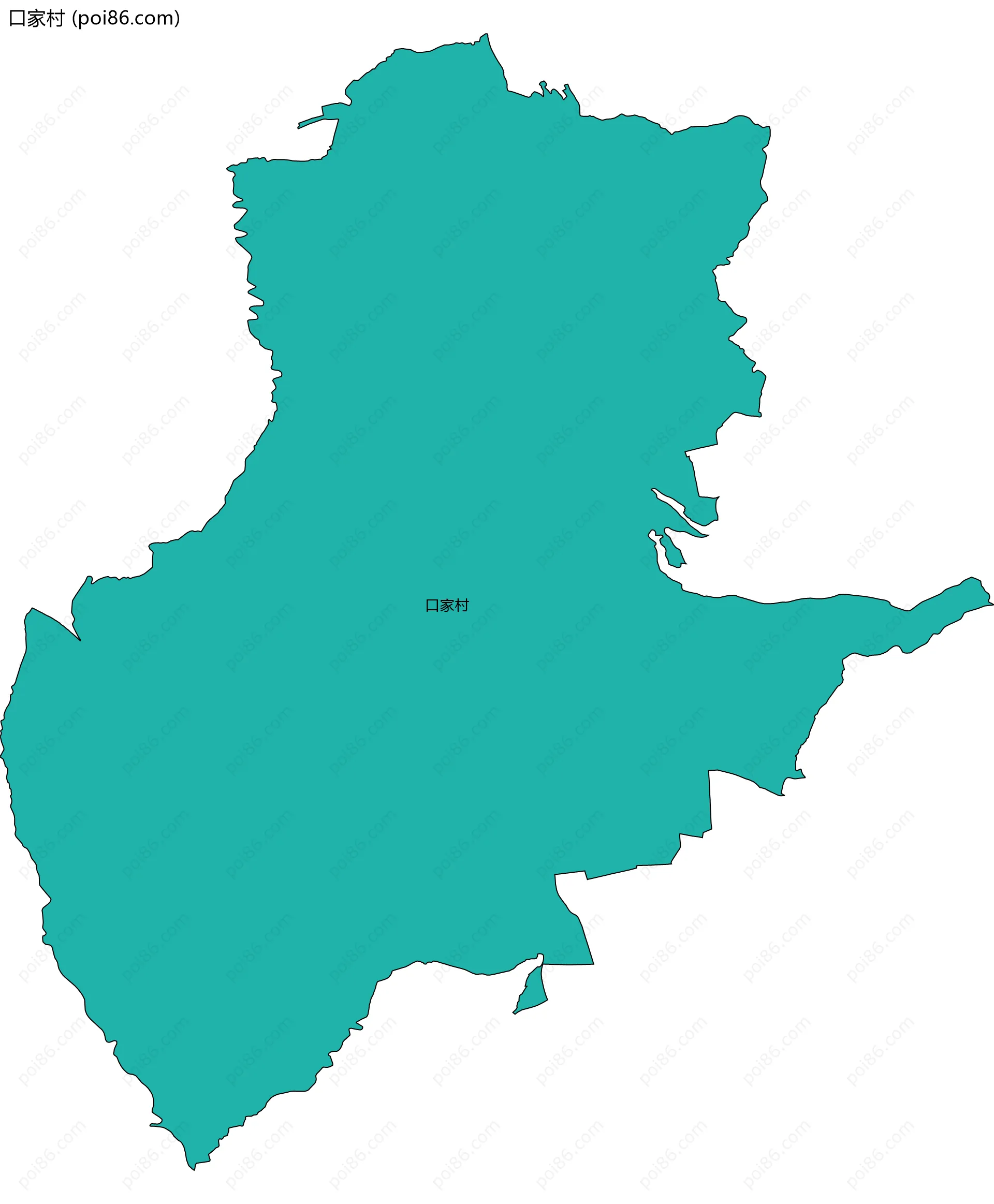 口家村边界地图