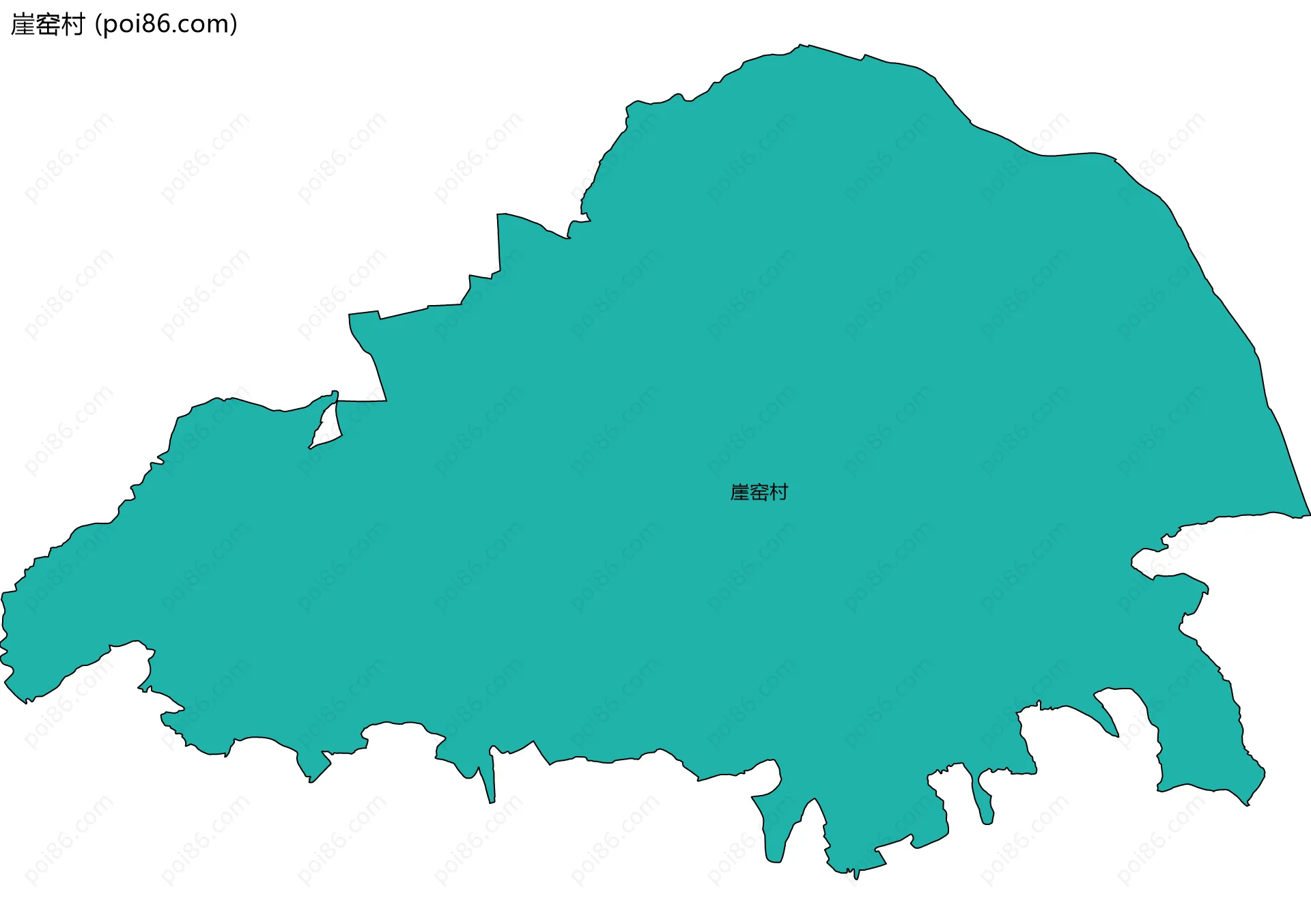 崖窑村边界地图