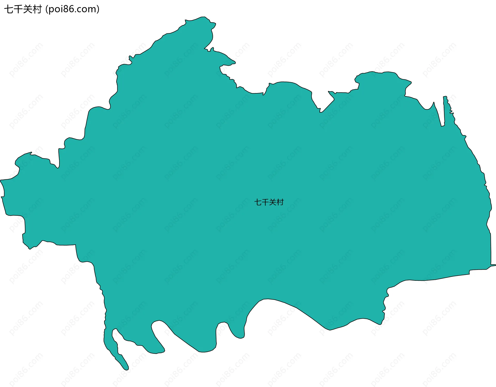 七千关村边界地图