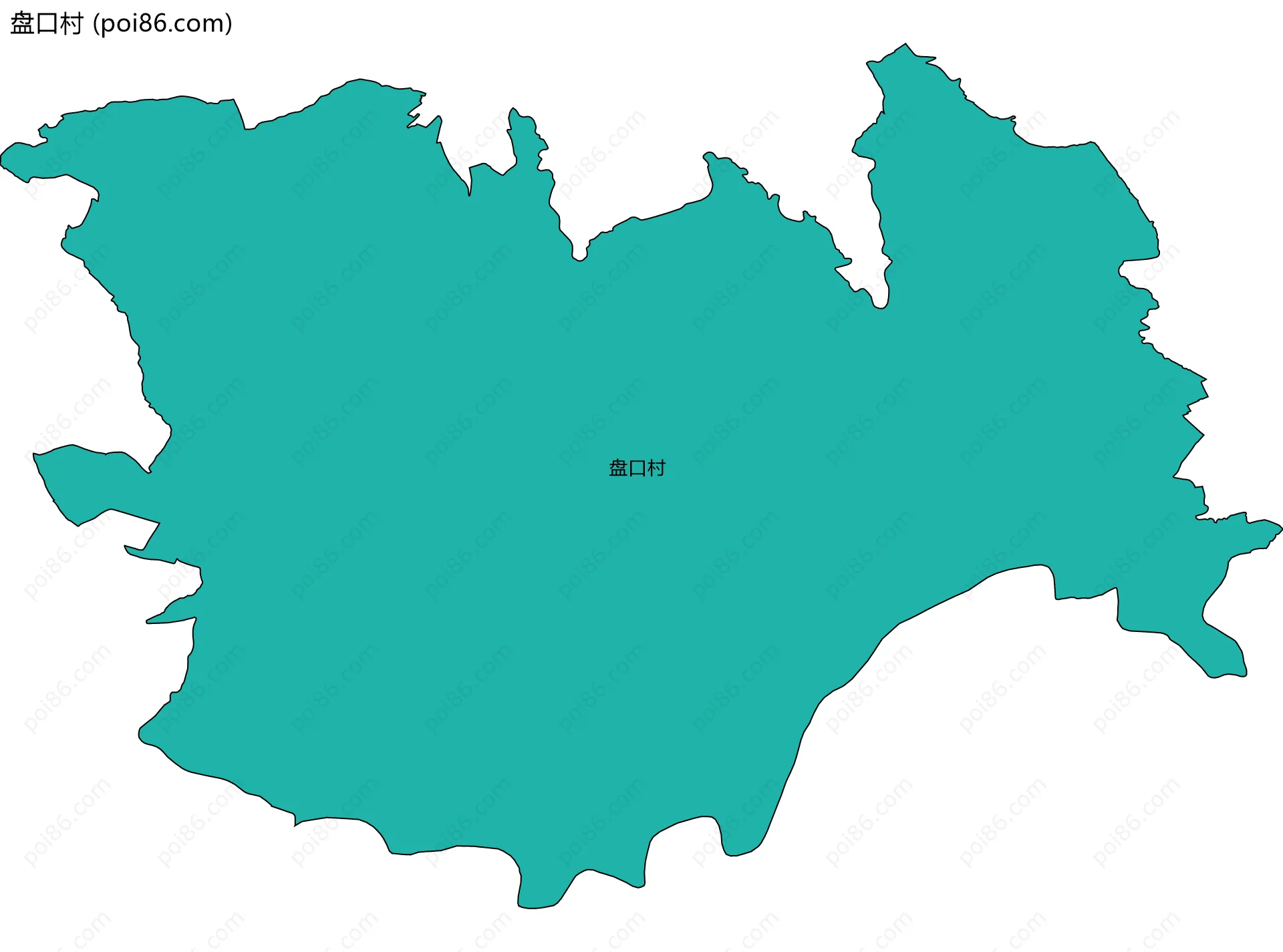 盘口村边界地图