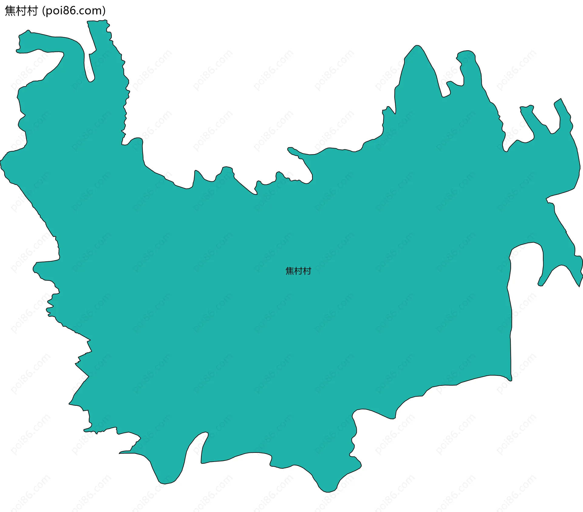 焦村村边界地图
