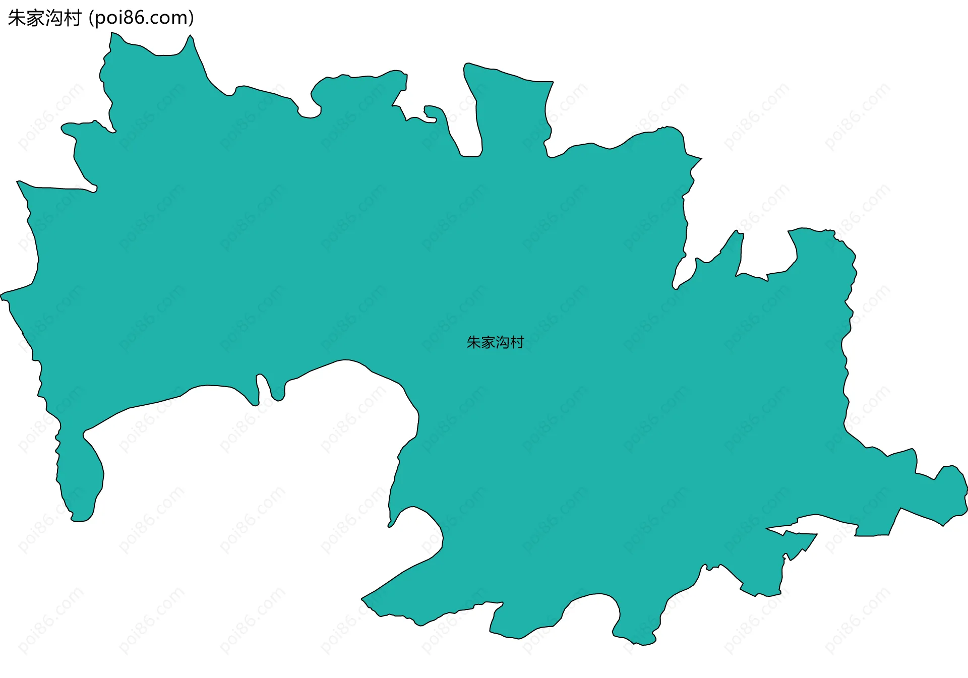 朱家沟村边界地图