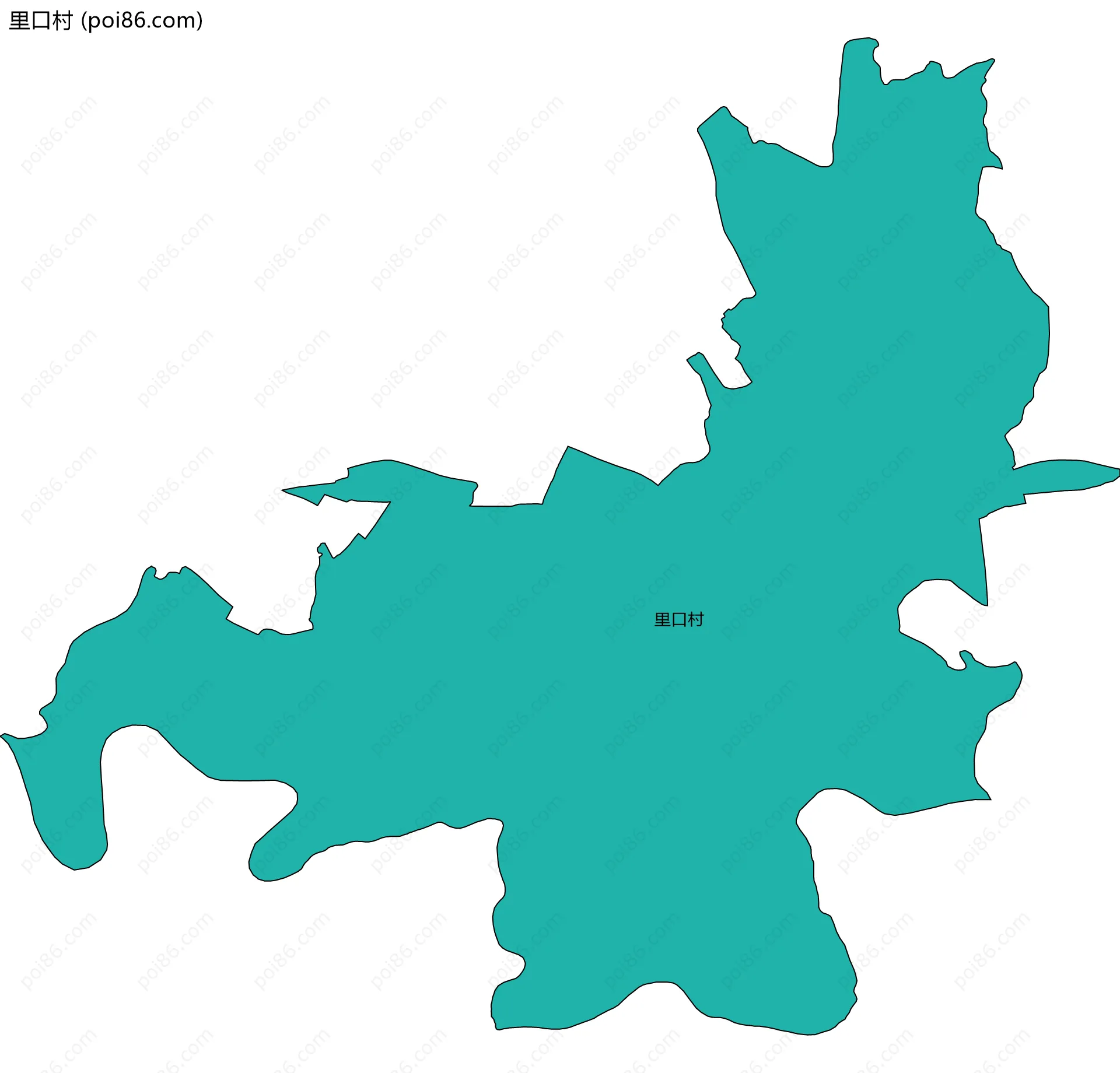 里口村边界地图