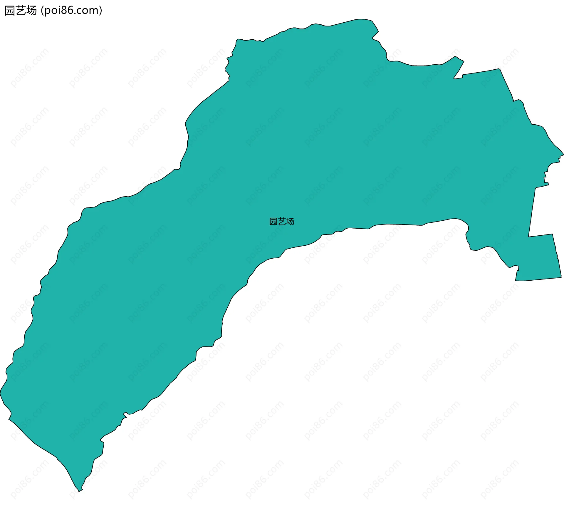 园艺场边界地图