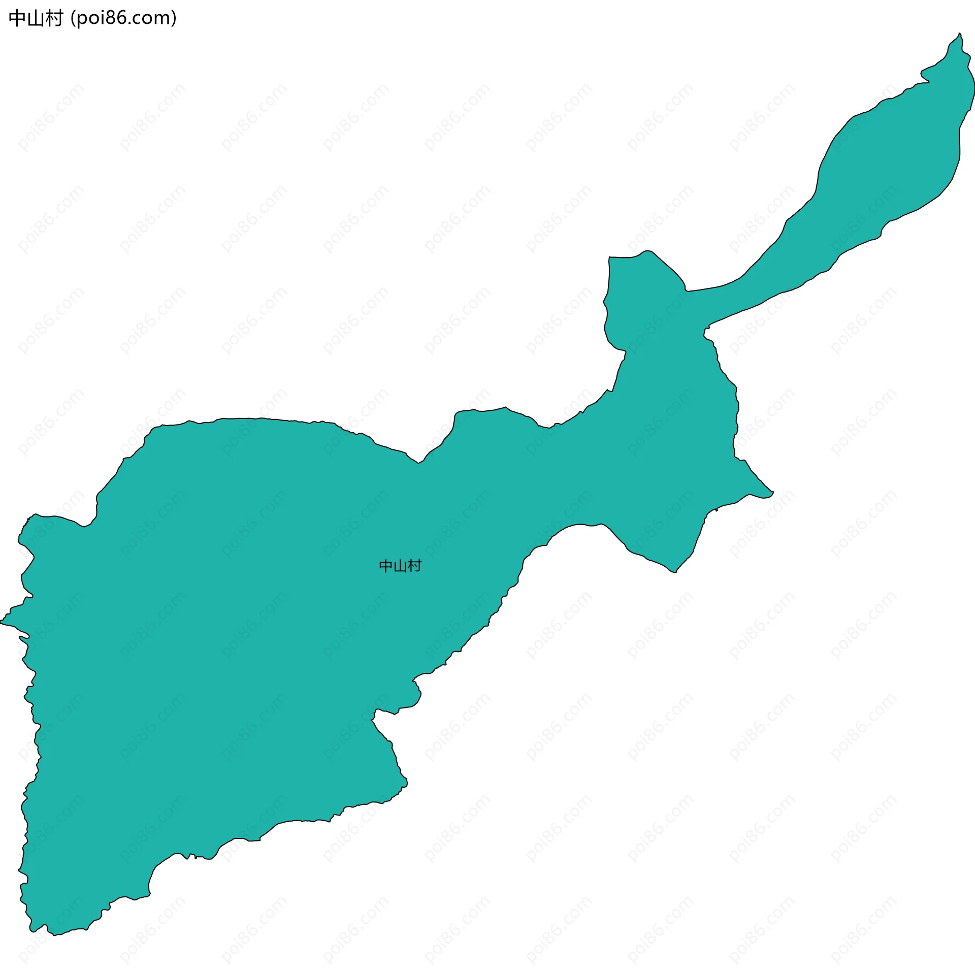 中山村边界地图