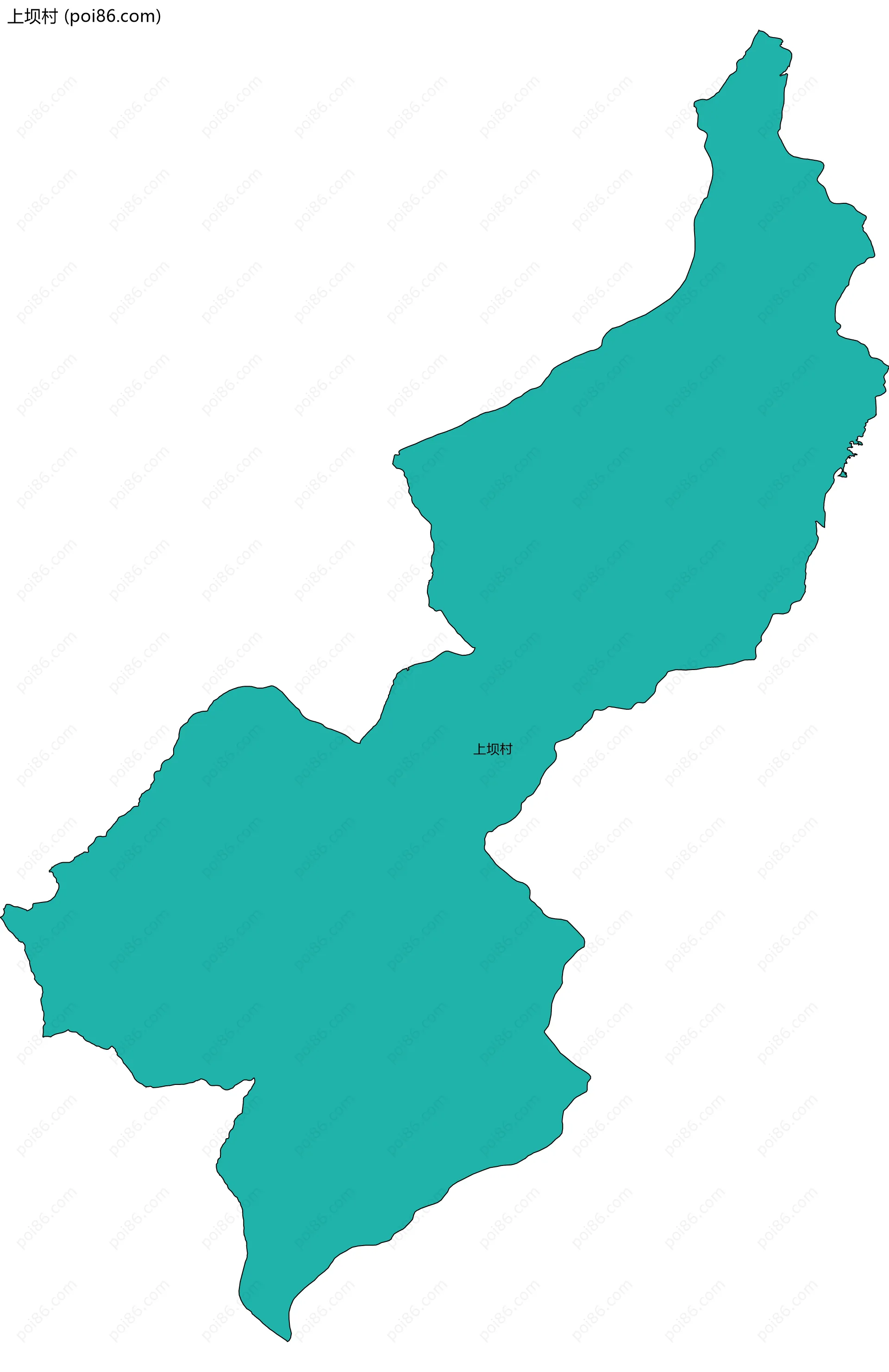 上坝村边界地图