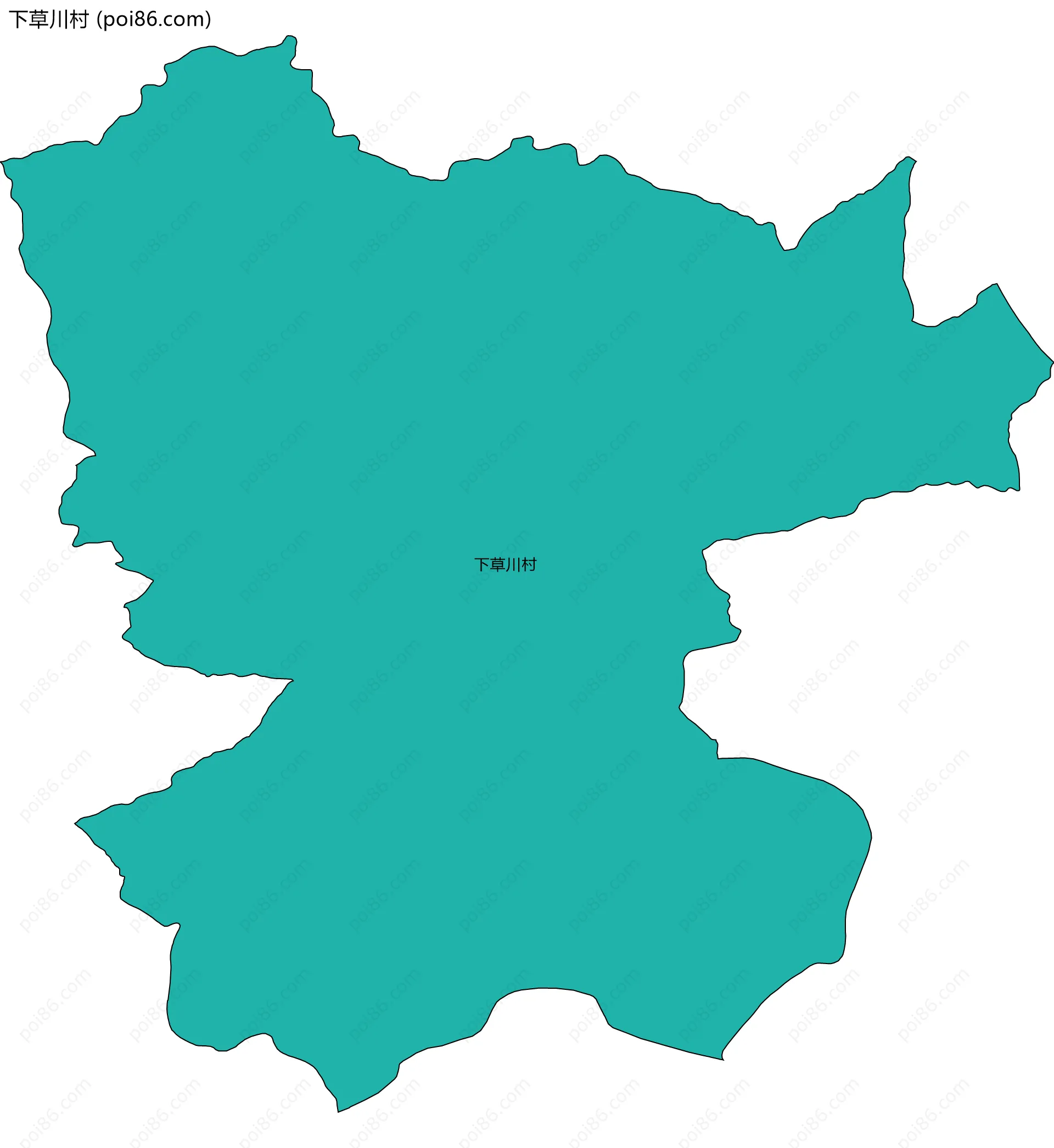 下草川村边界地图