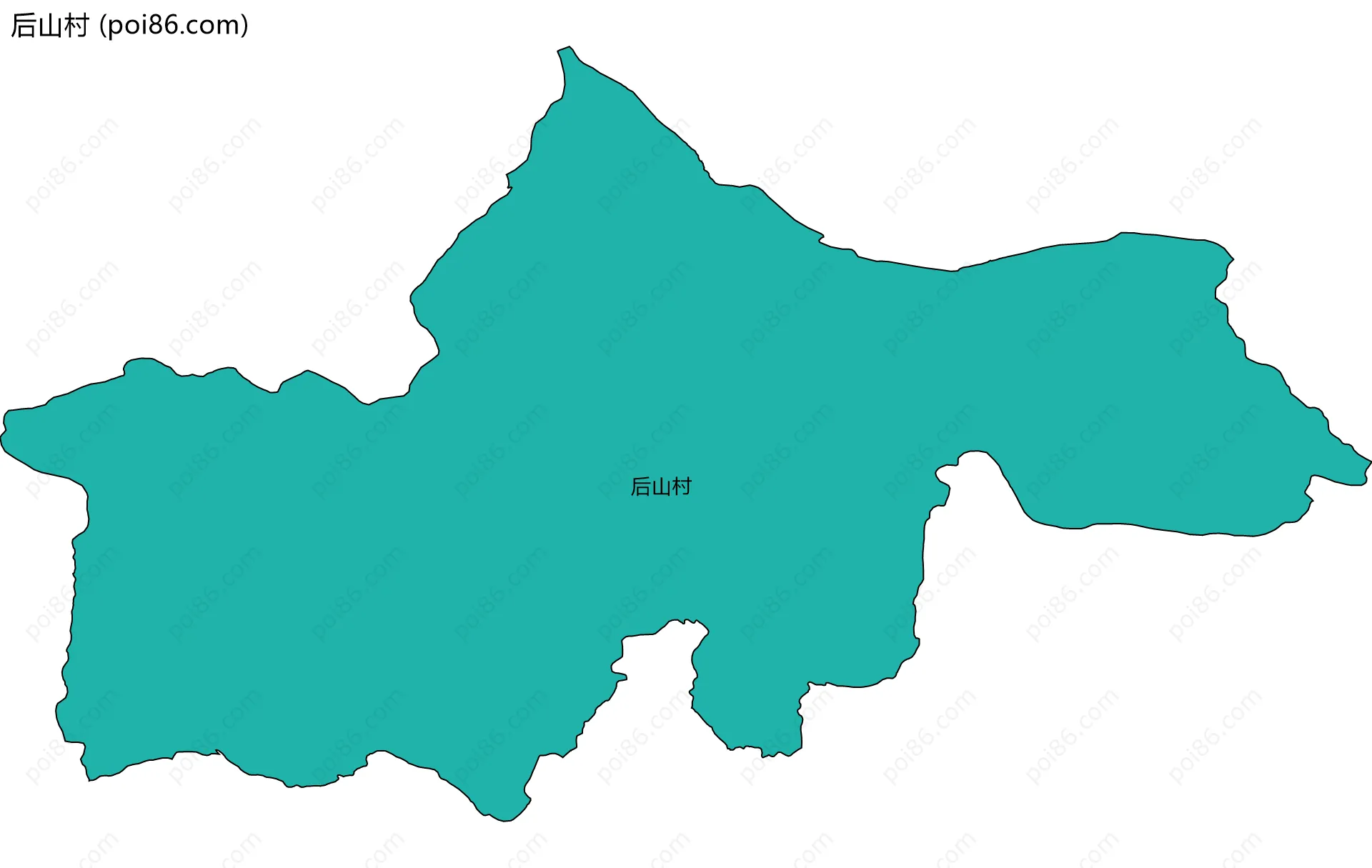 后山村边界地图