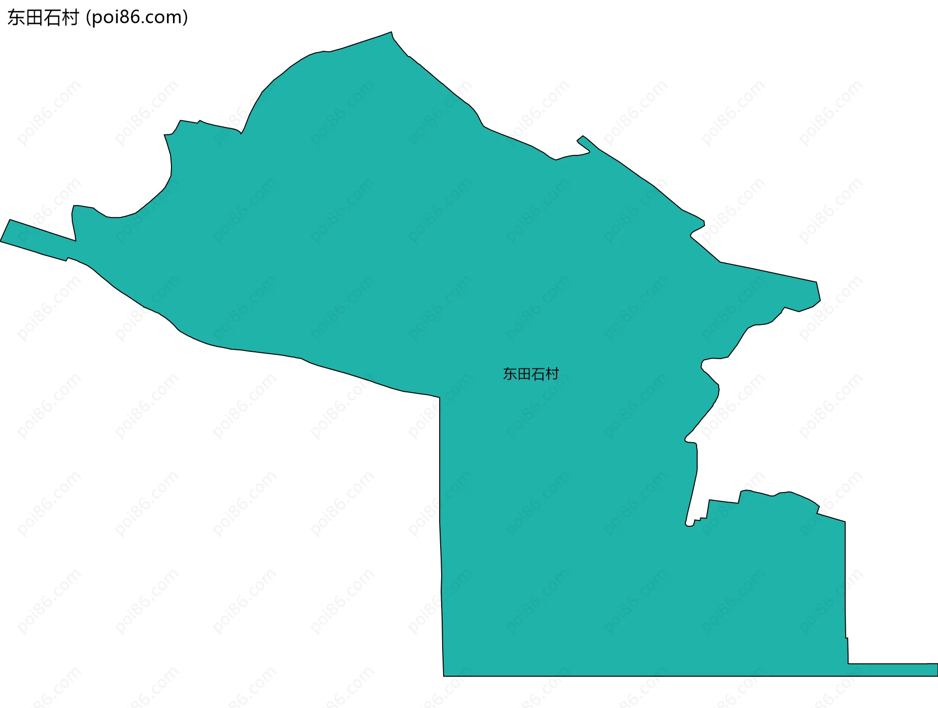 东田石村边界地图
