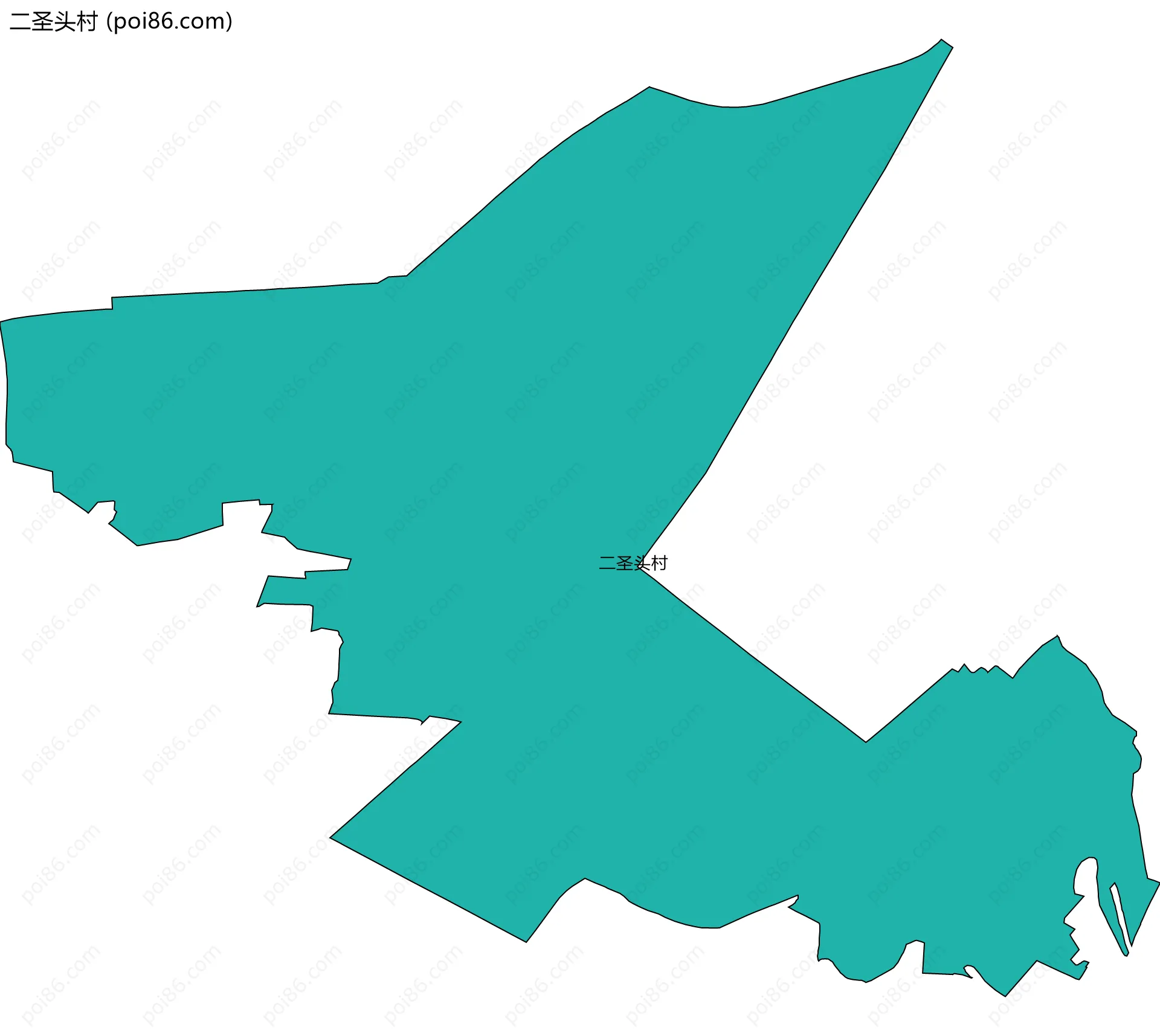 二圣头村边界地图