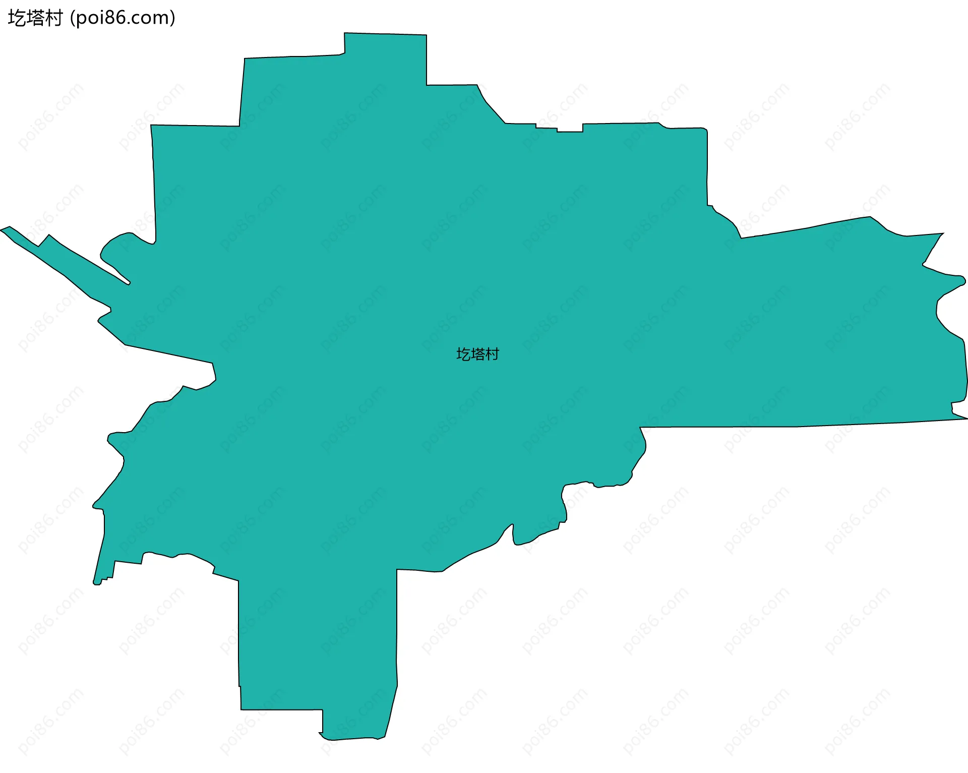 圪塔村边界地图