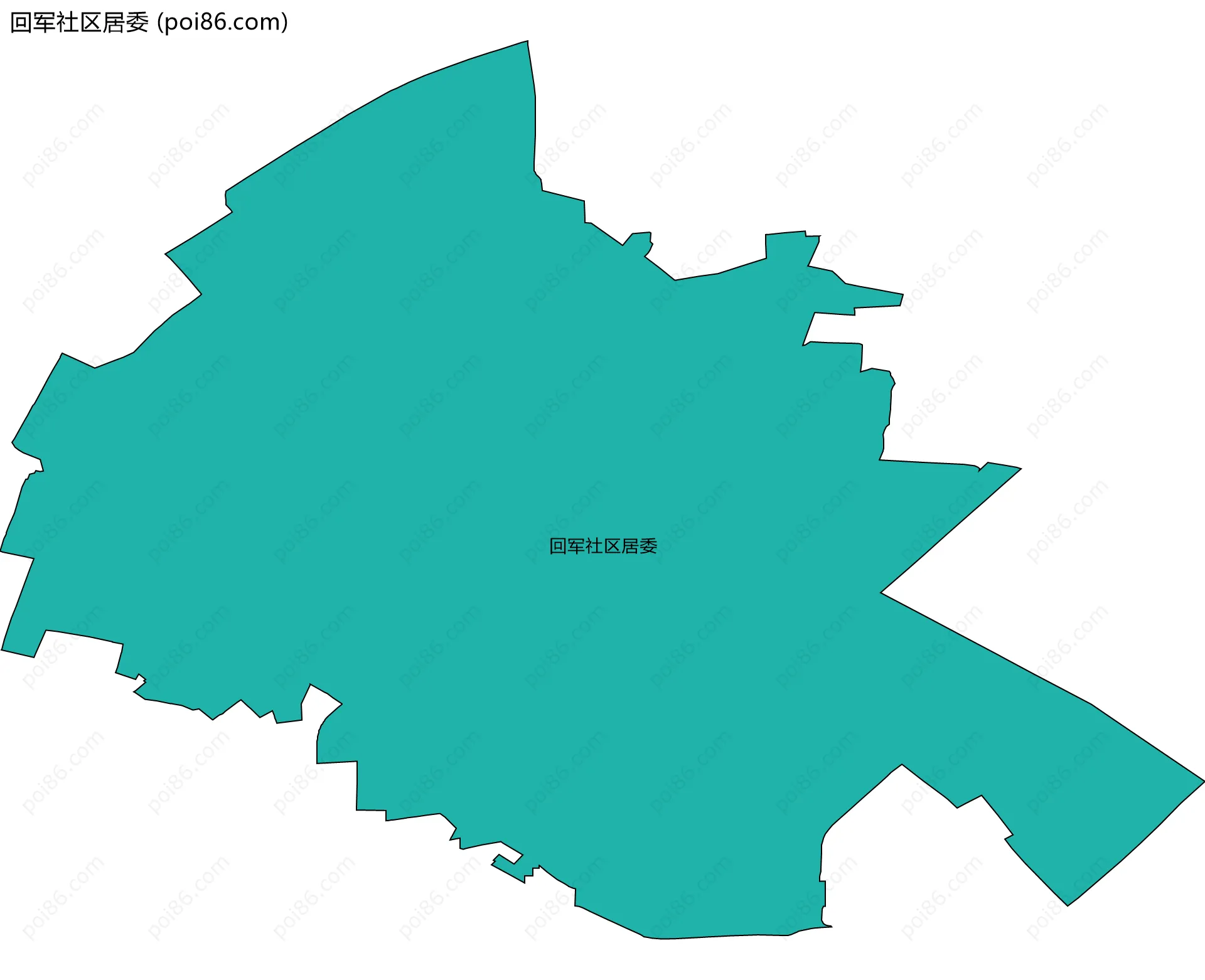 回军社区居委边界地图