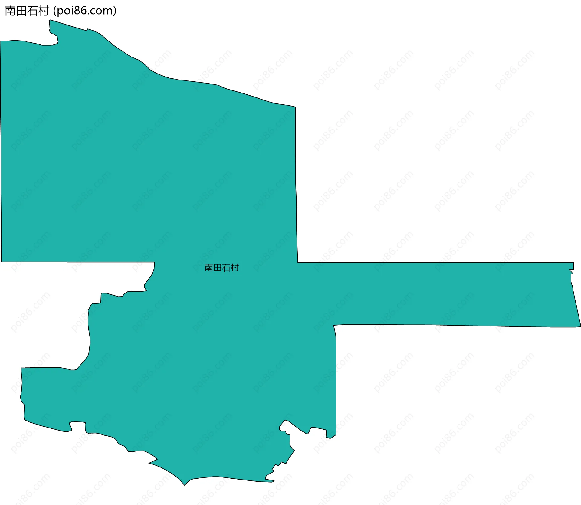 南田石村边界地图