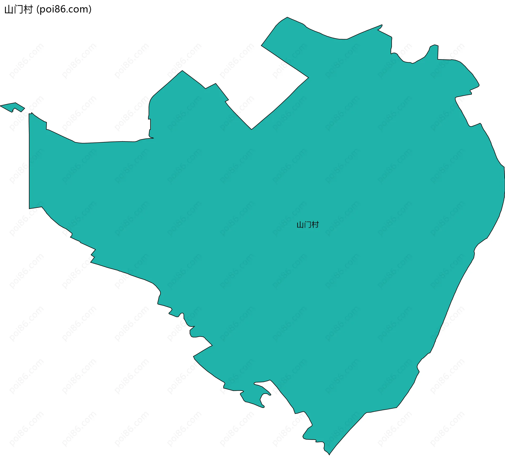 山门村边界地图