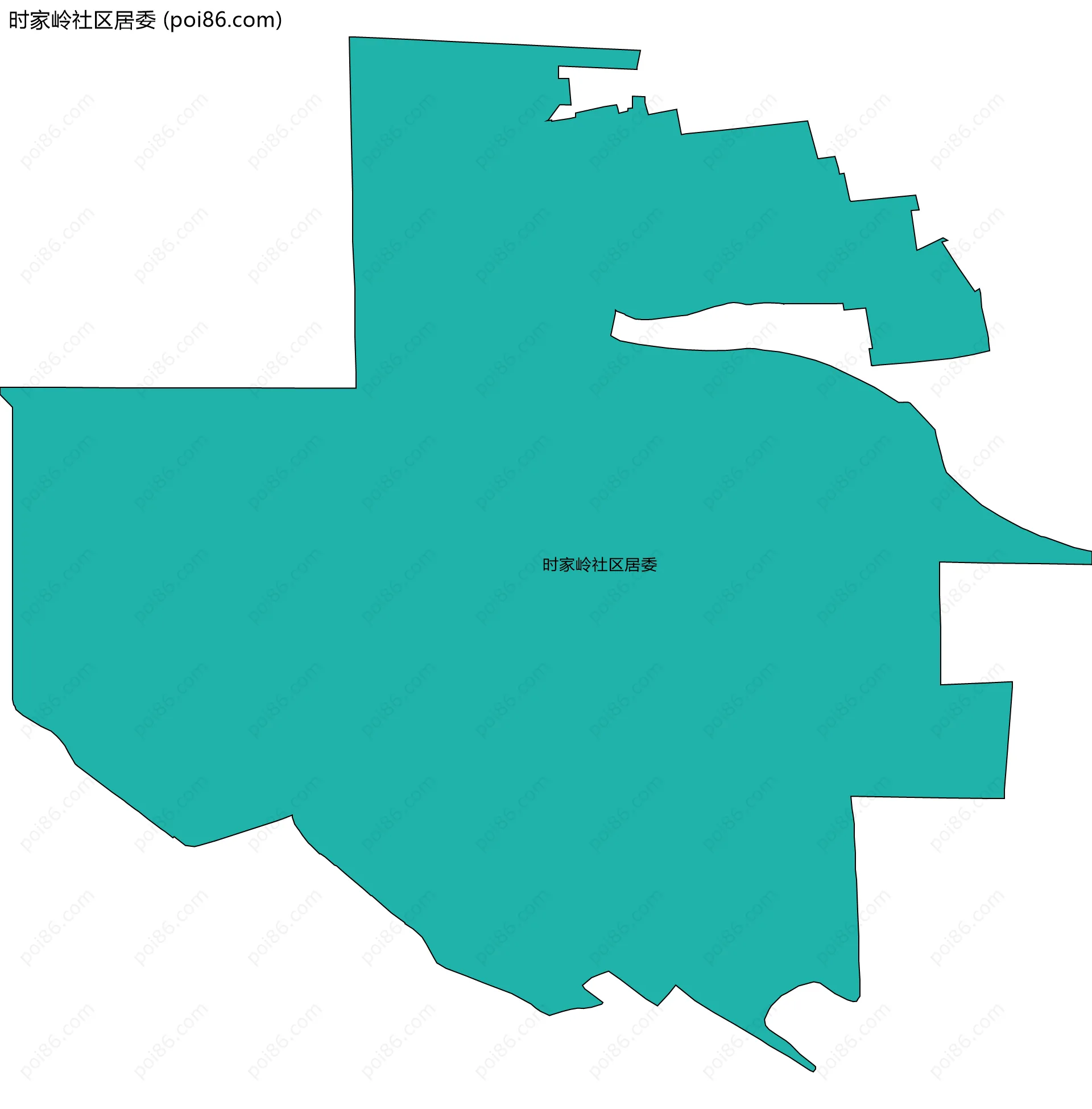 时家岭社区居委边界地图