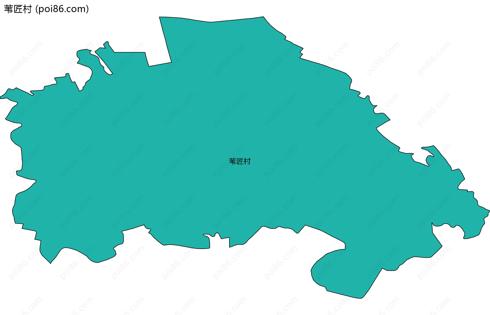 苇匠村边界地图