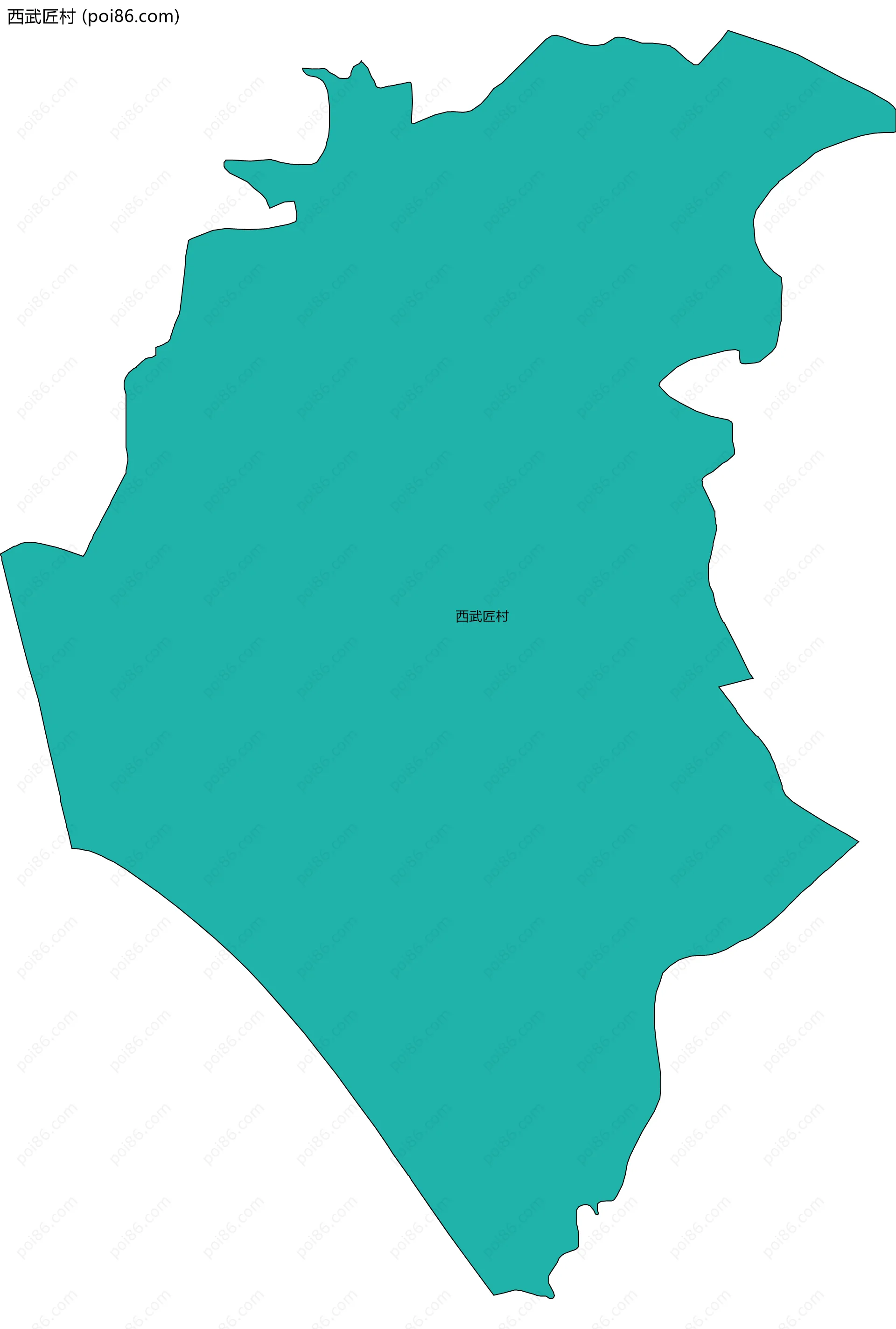 西武匠村边界地图