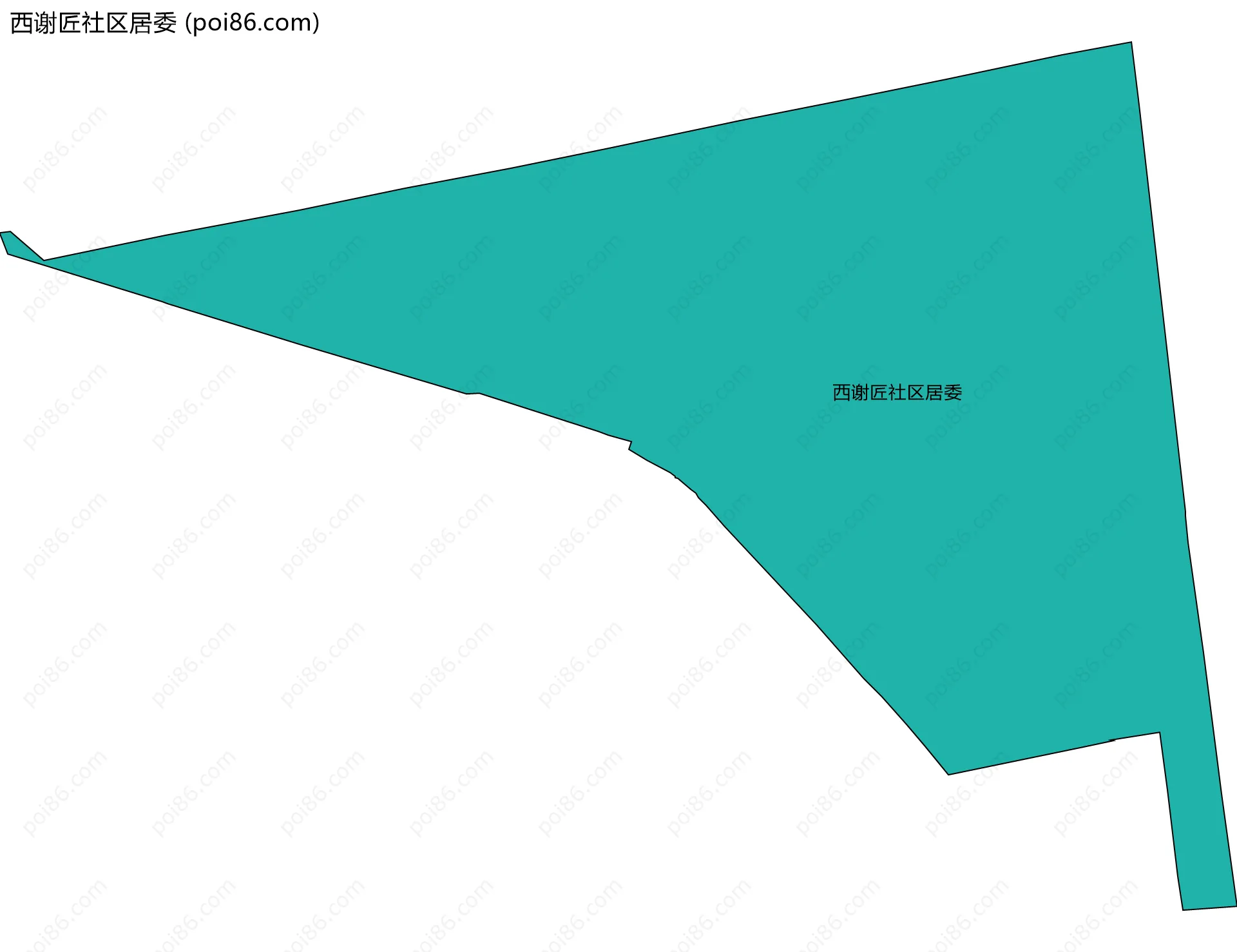 西谢匠社区居委边界地图