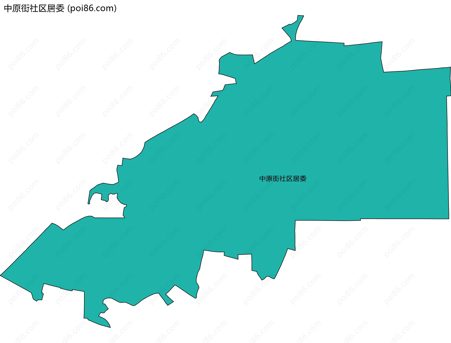 中原街社区居委边界地图