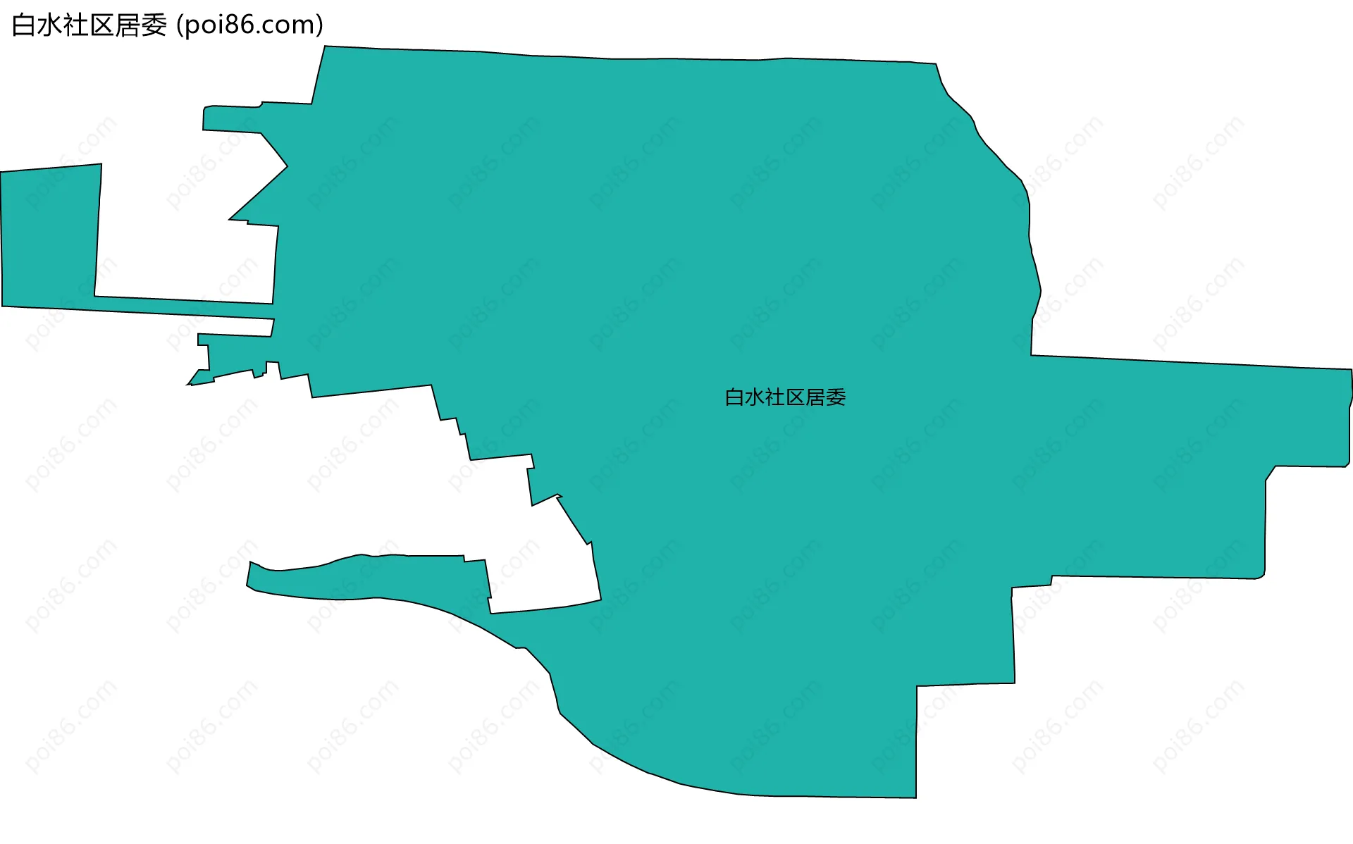 白水社区居委边界地图