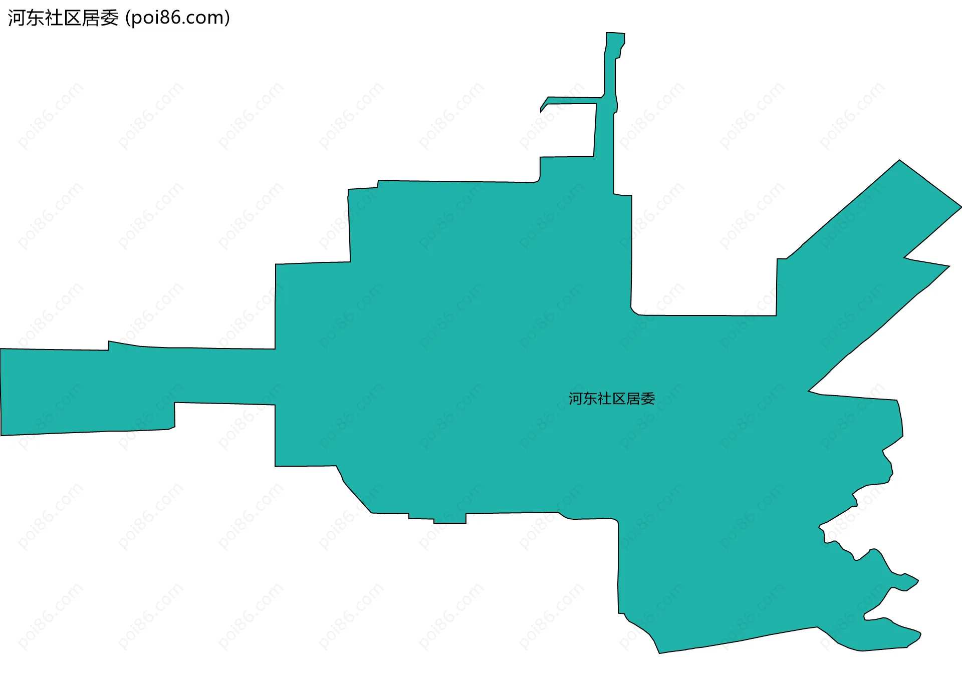河东社区居委边界地图