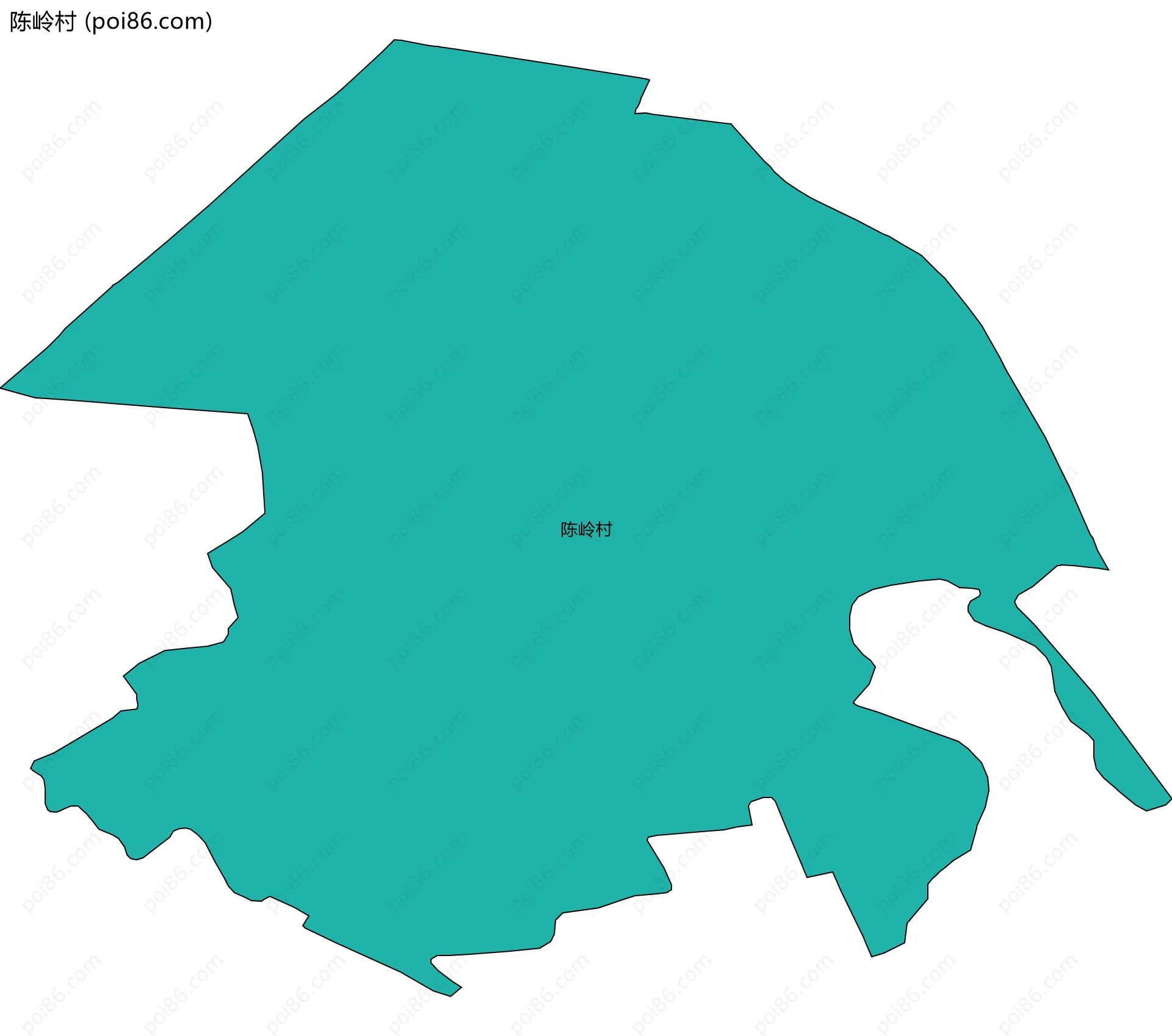 陈岭村边界地图
