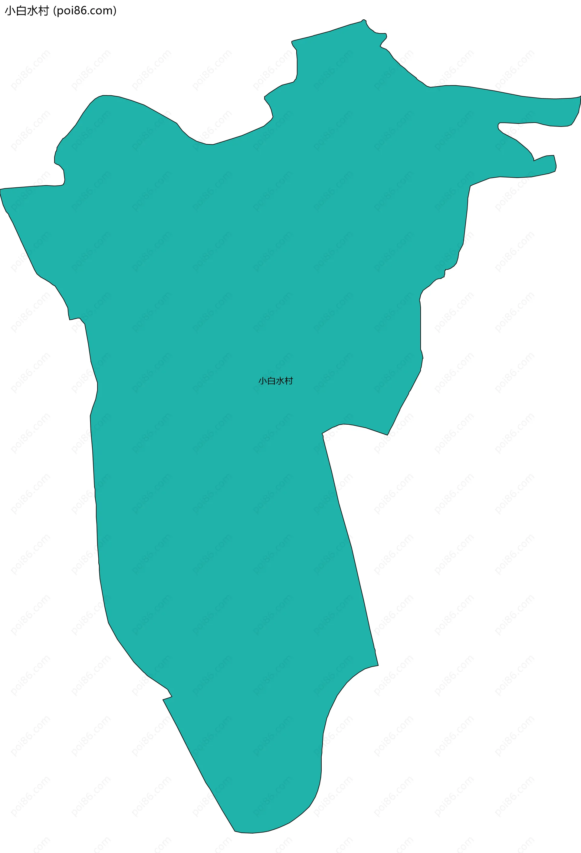 小白水村边界地图