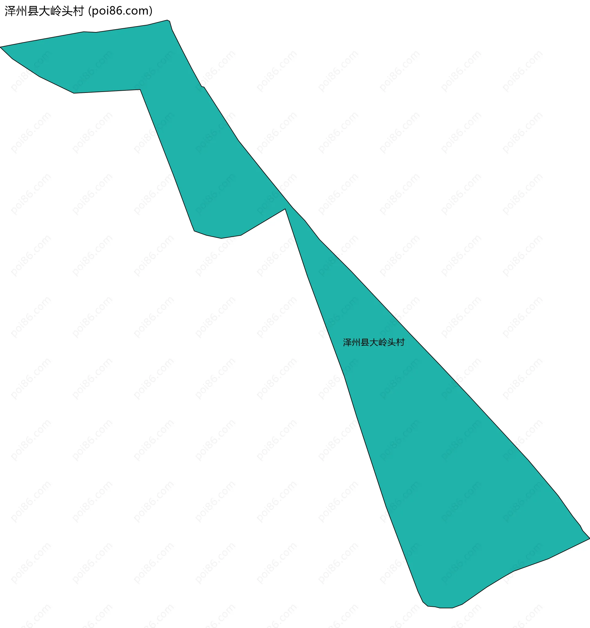 泽州县大岭头村边界地图