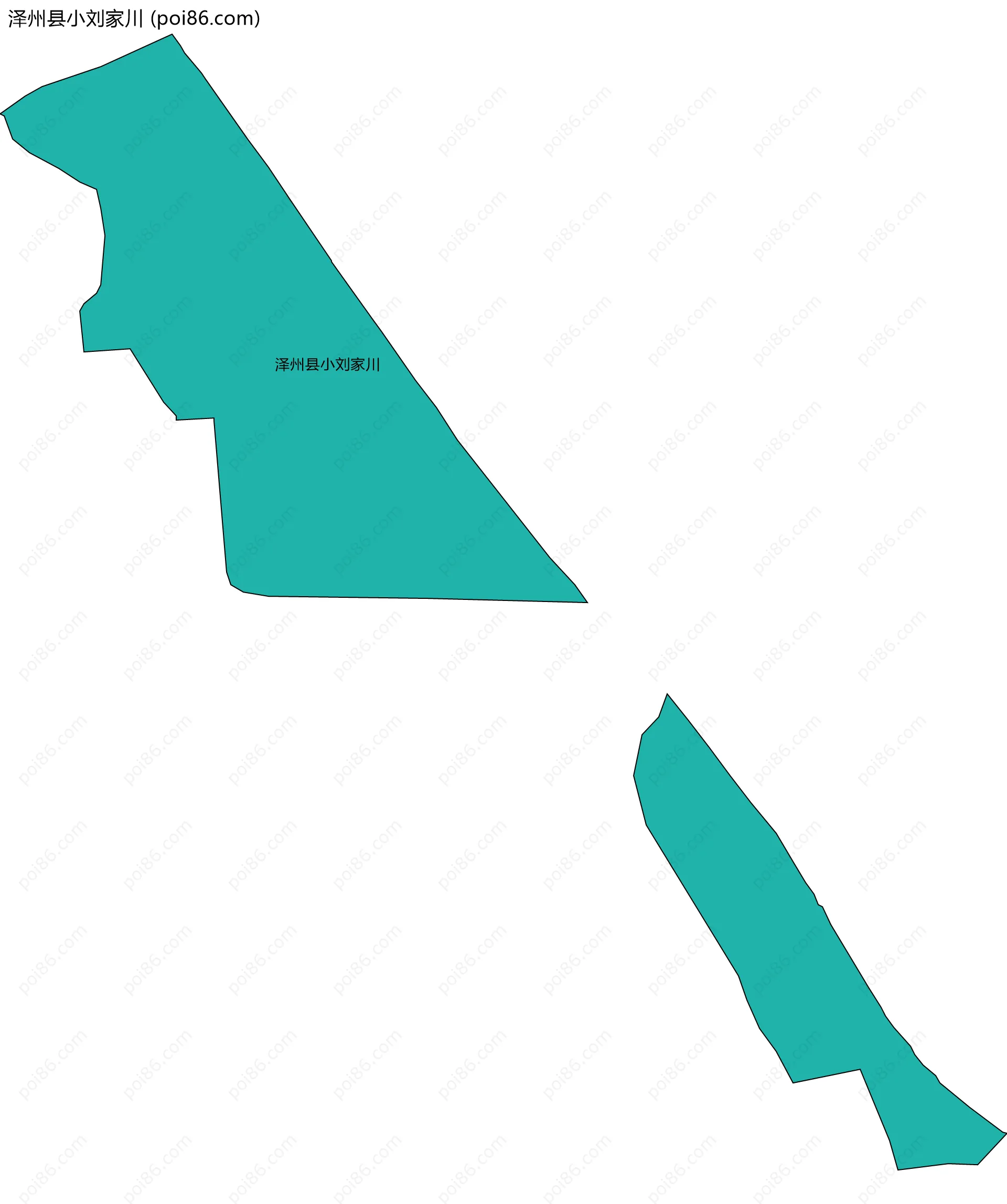 泽州县小刘家川边界地图