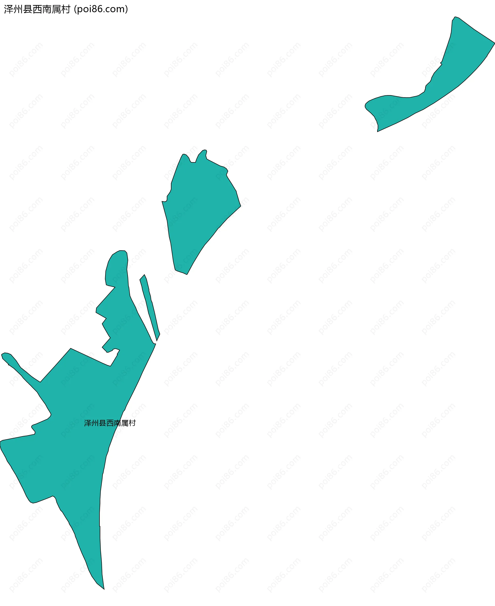 泽州县西南属村边界地图