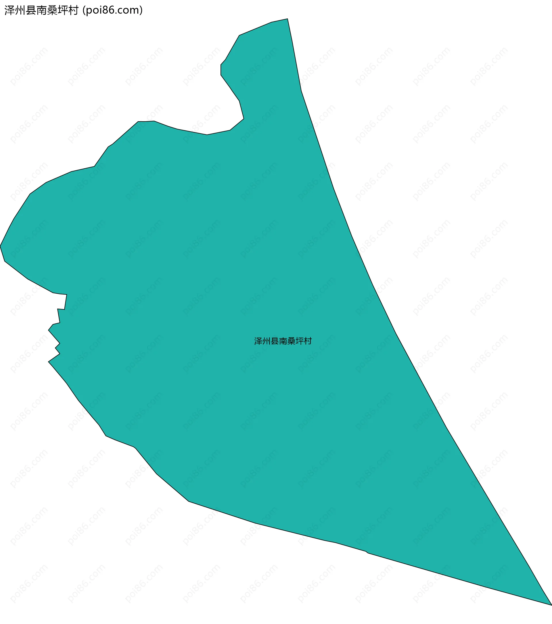 泽州县南桑坪村边界地图