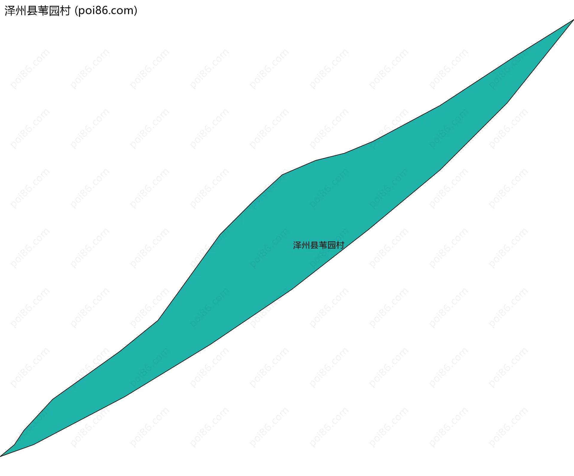 泽州县苇园村边界地图