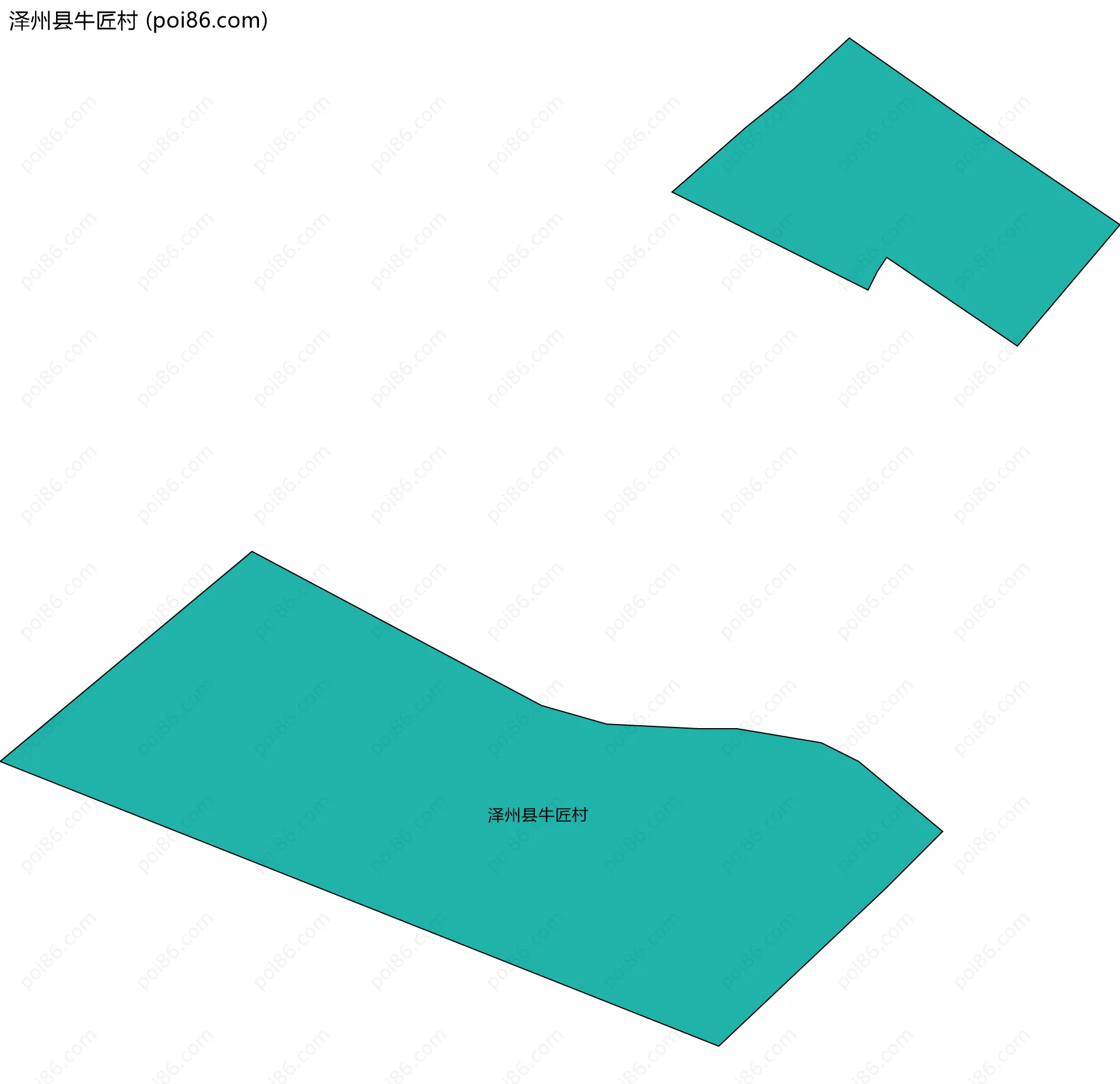 泽州县牛匠村边界地图
