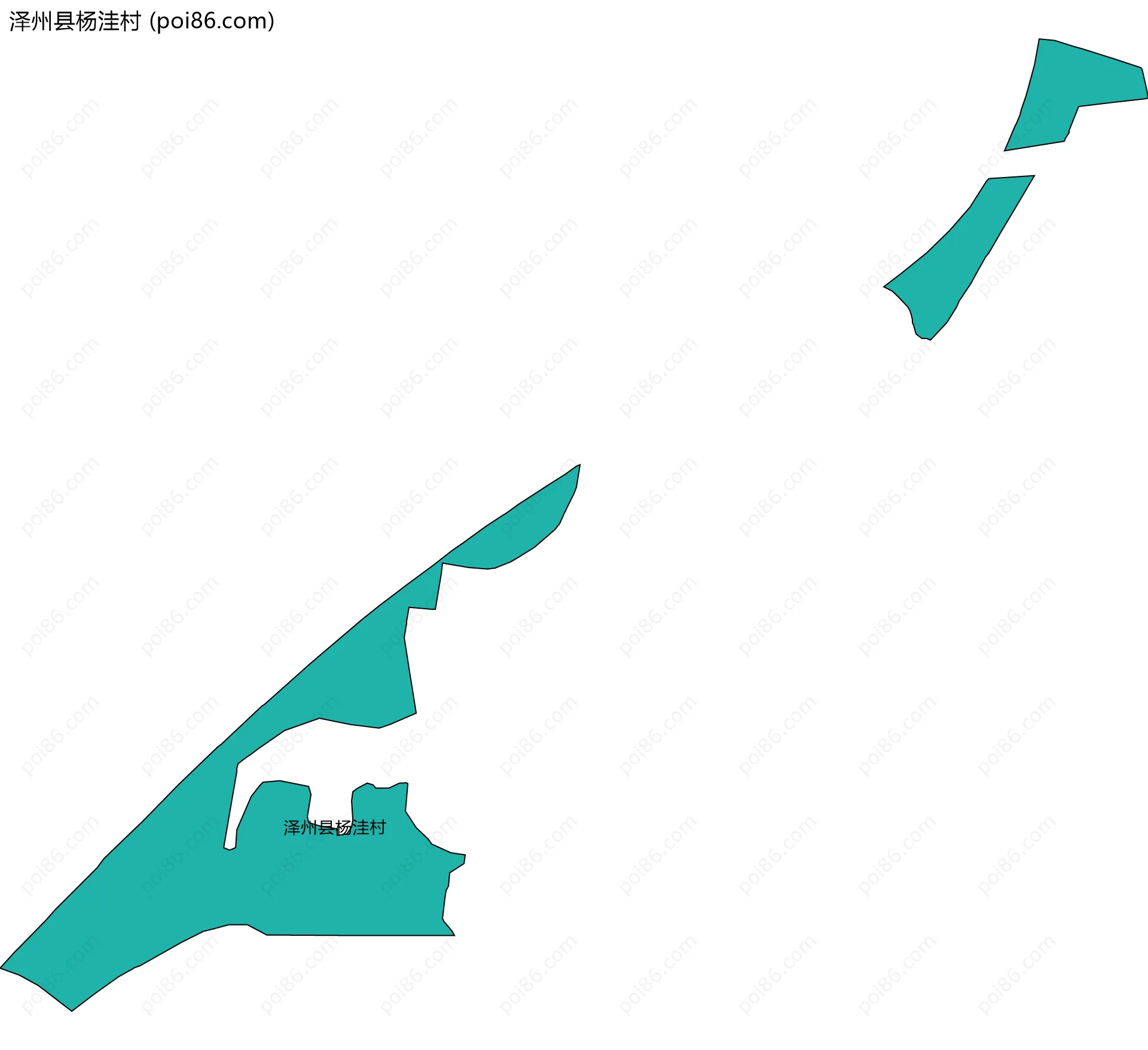 泽州县杨洼村边界地图
