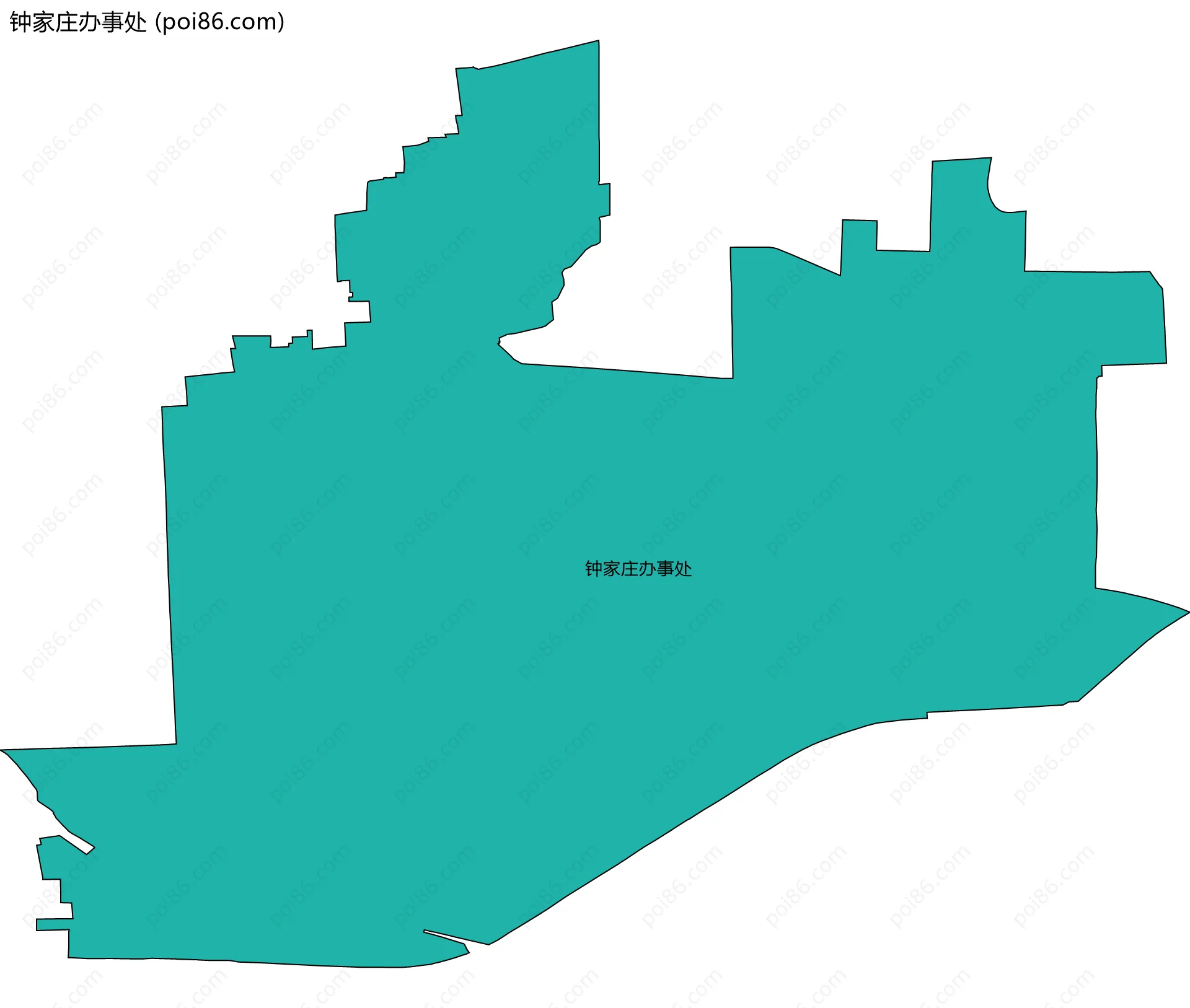 钟家庄办事处边界地图