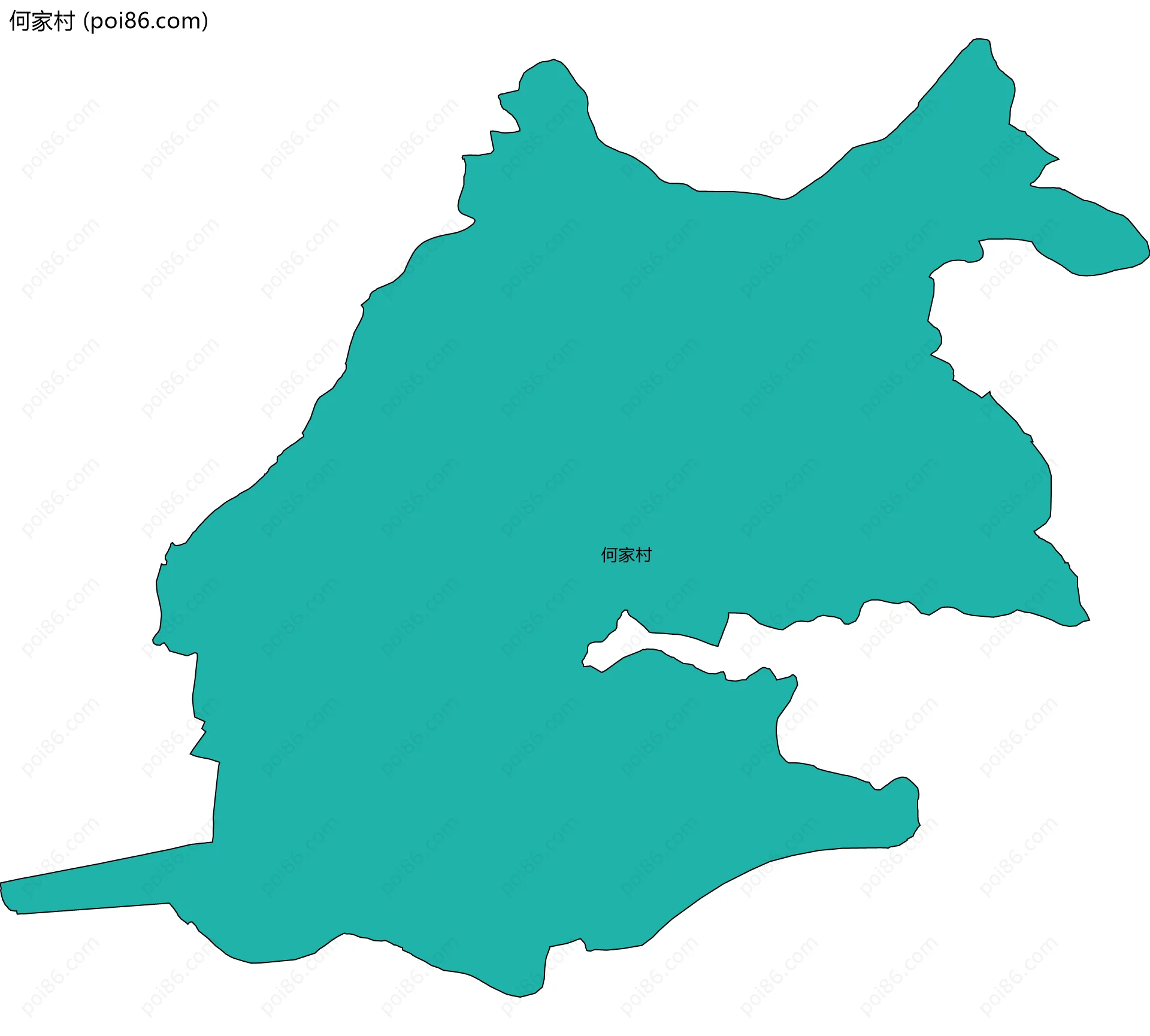 何家村边界地图
