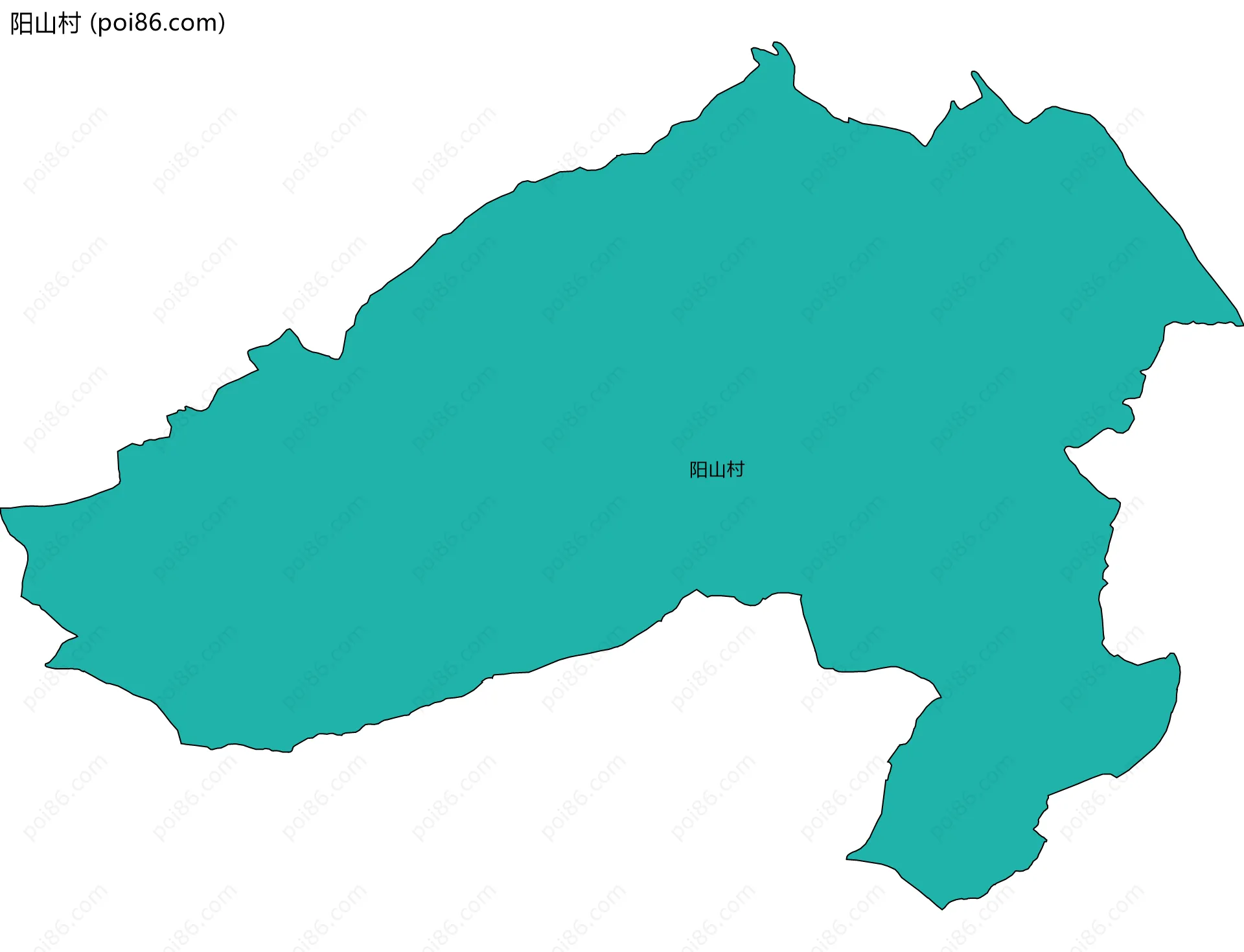 阳山村边界地图